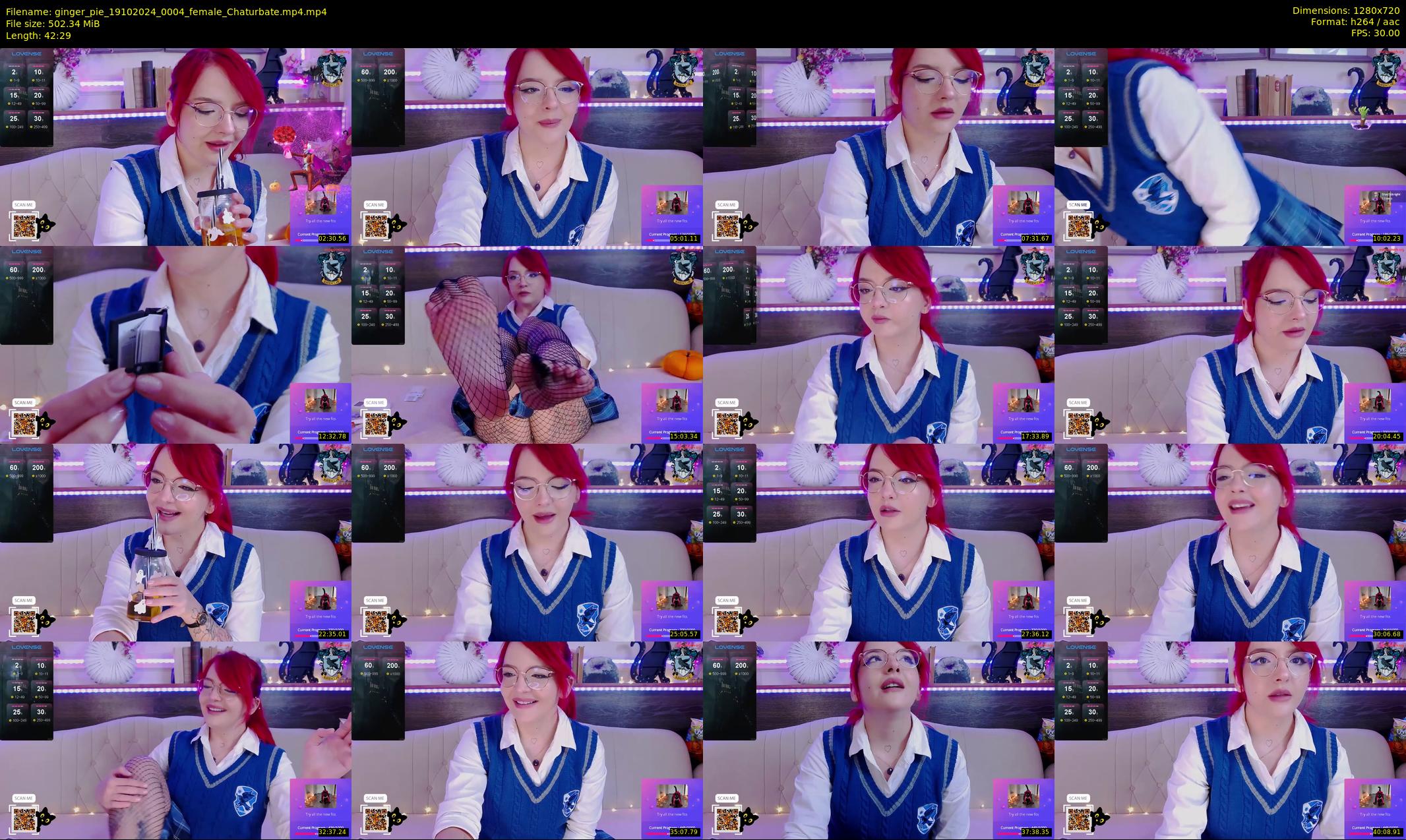 ginger_pie — 43 minute Chaturbate female cam show recording, 720p, Oct 19, 2024