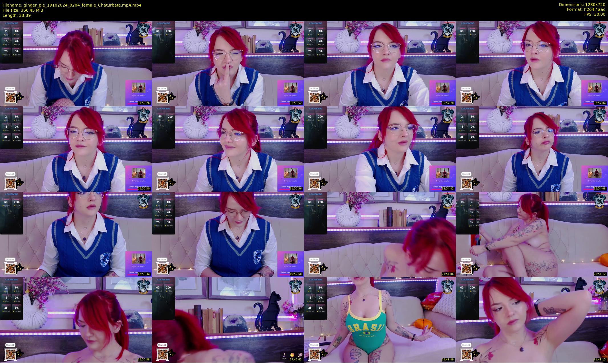 ginger_pie — 34 minute Chaturbate female cam show recording, 720p, Oct 19, 2024