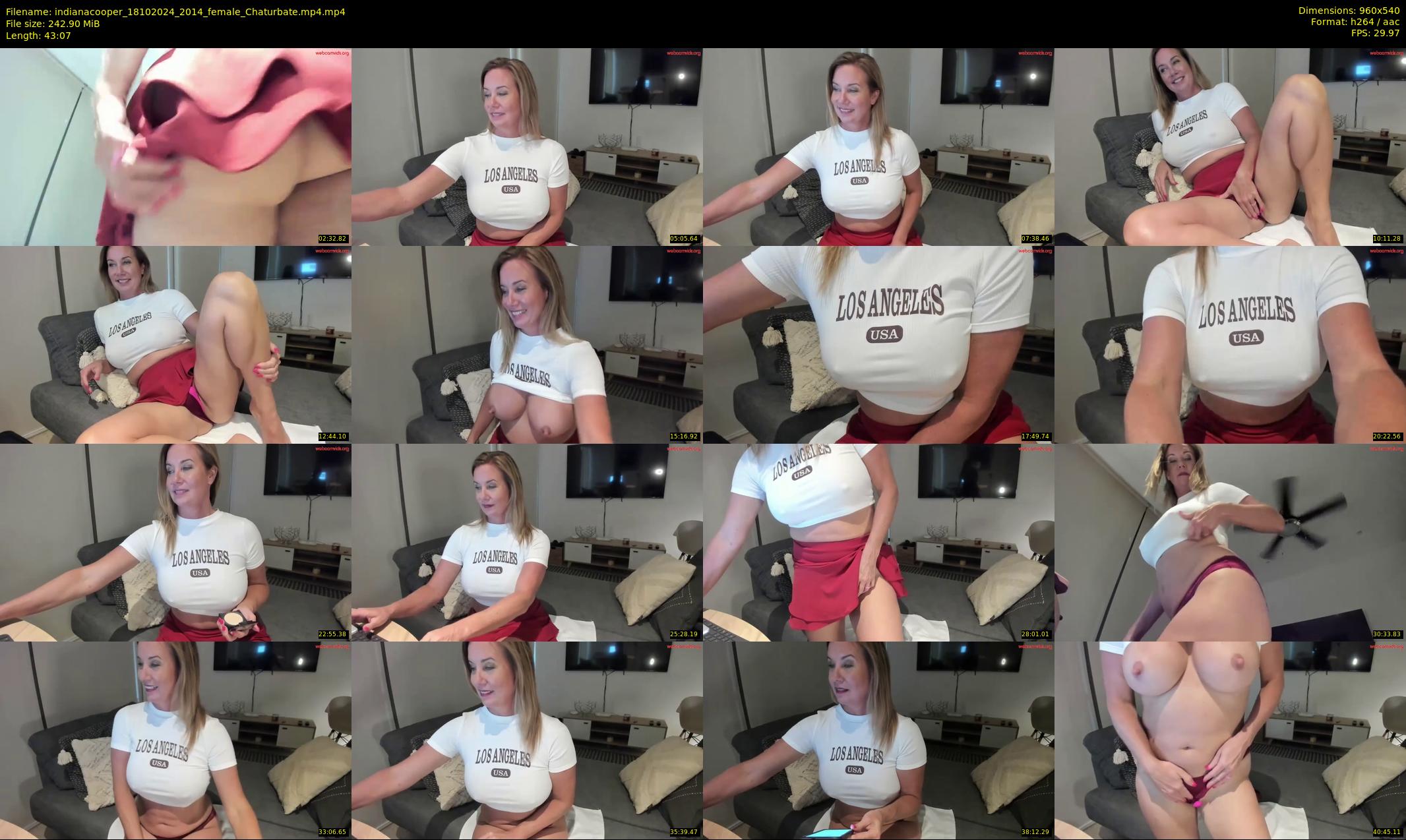 indianacooper — 44 minute Chaturbate female cam show recording, 480p, Oct 18, 2024
