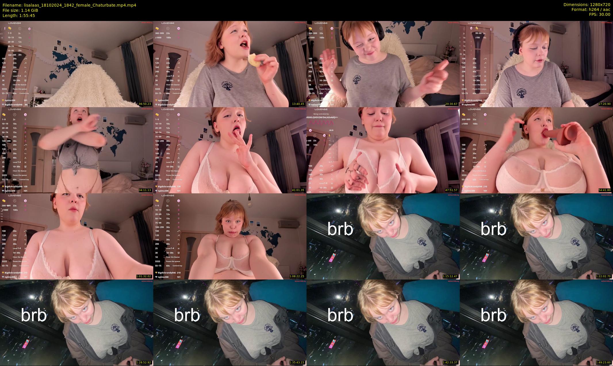 lisalaas — 116 minute Chaturbate female cam show recording, 720p, Oct 18, 2024
