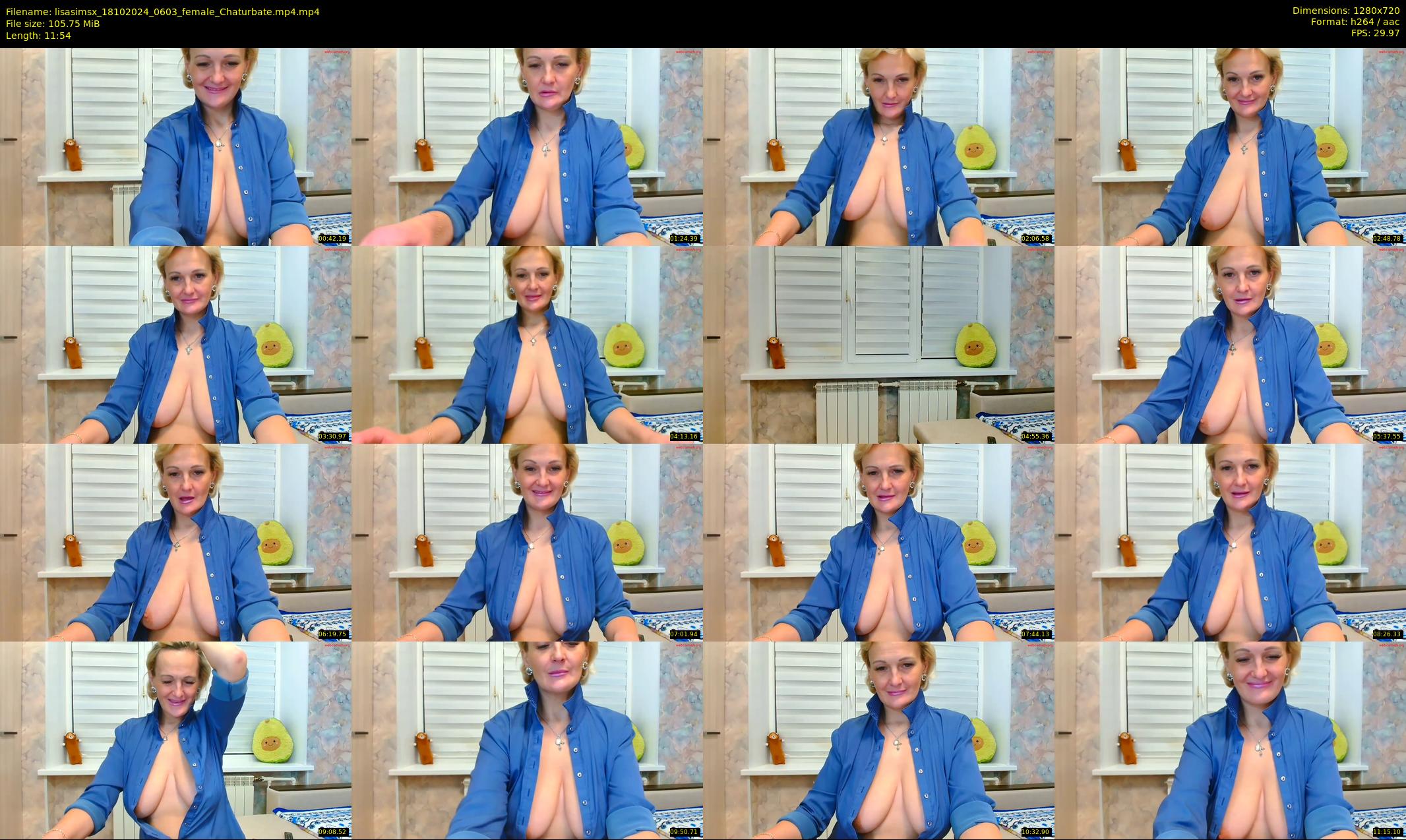 lisasimsx — 12 minute Chaturbate female cam show recording, 720p, Oct 18, 2024