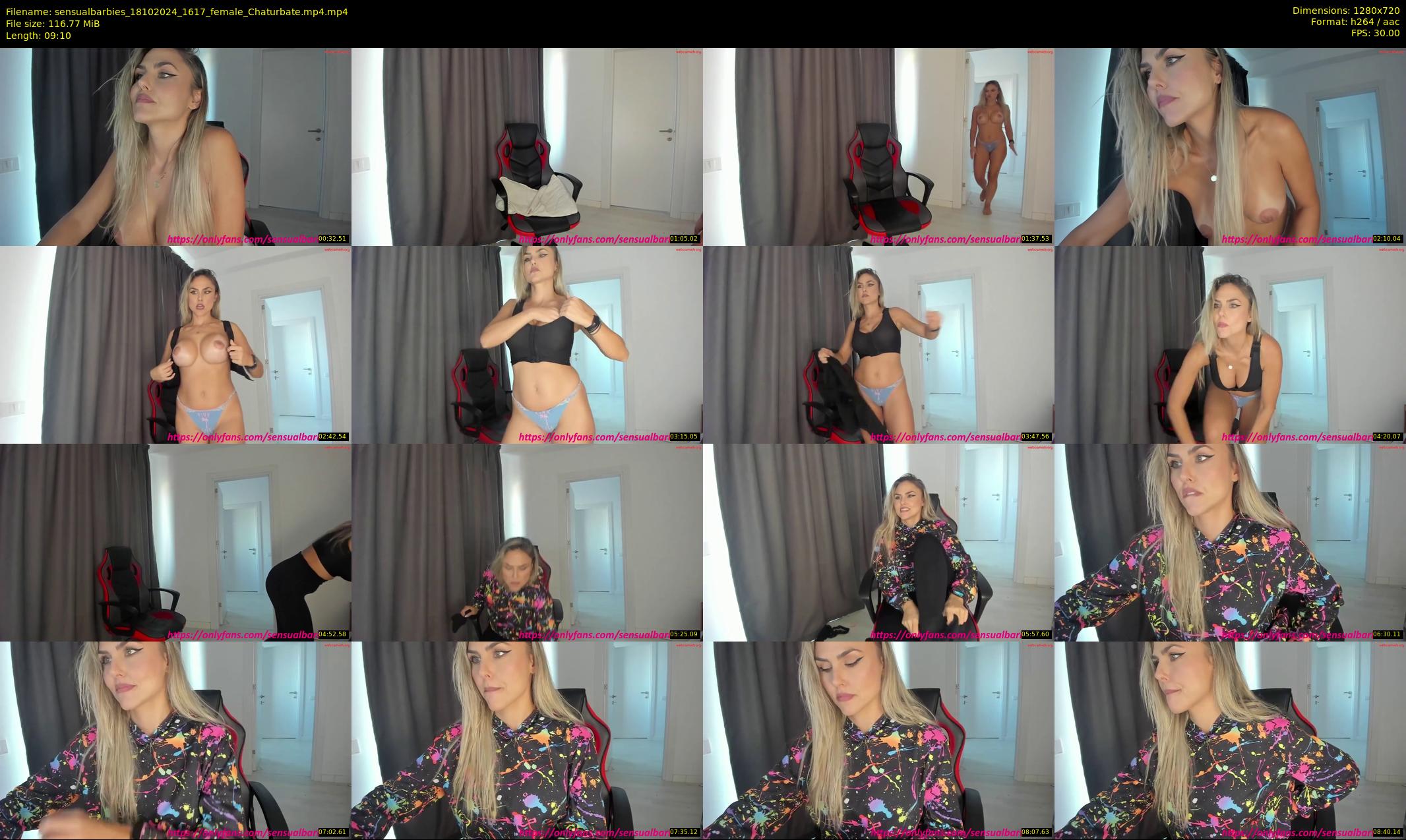 sensualbarbies — 10 minute Chaturbate female cam show recording, 720p, Oct 18, 2024