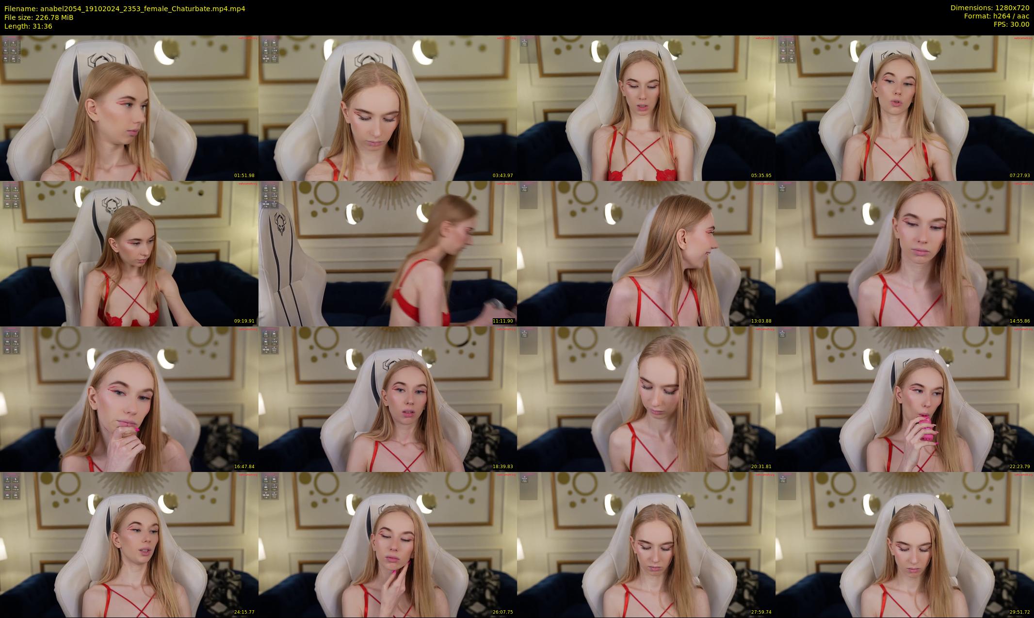anabel2054 — 32 minute Chaturbate female cam show recording, 720p, Oct 19, 2024