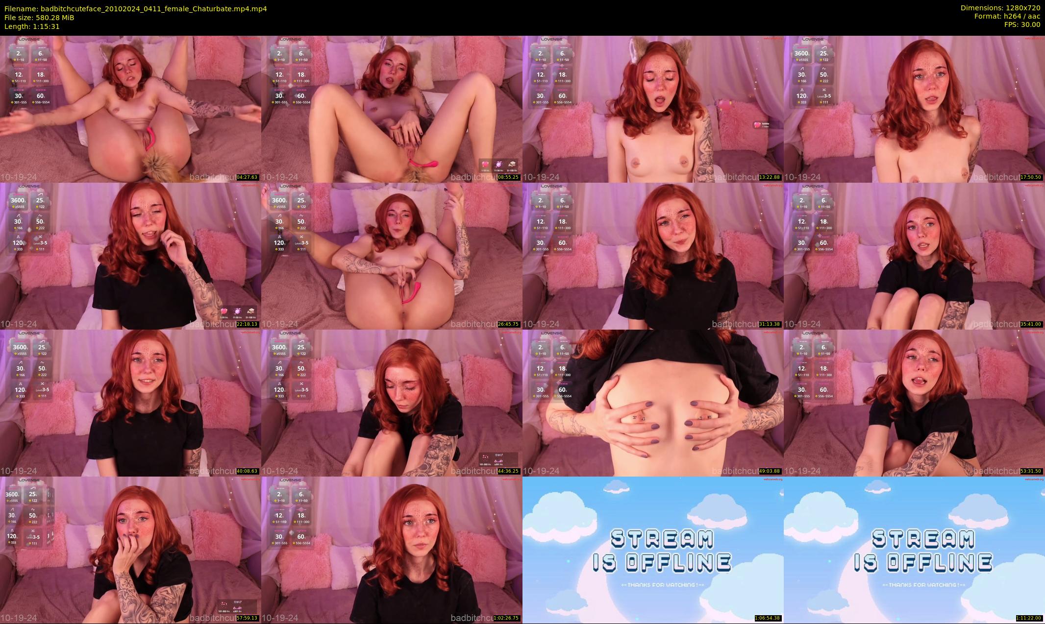 badbitchcuteface — 76 minute Chaturbate female cam show recording, 720p, Oct 20, 2024