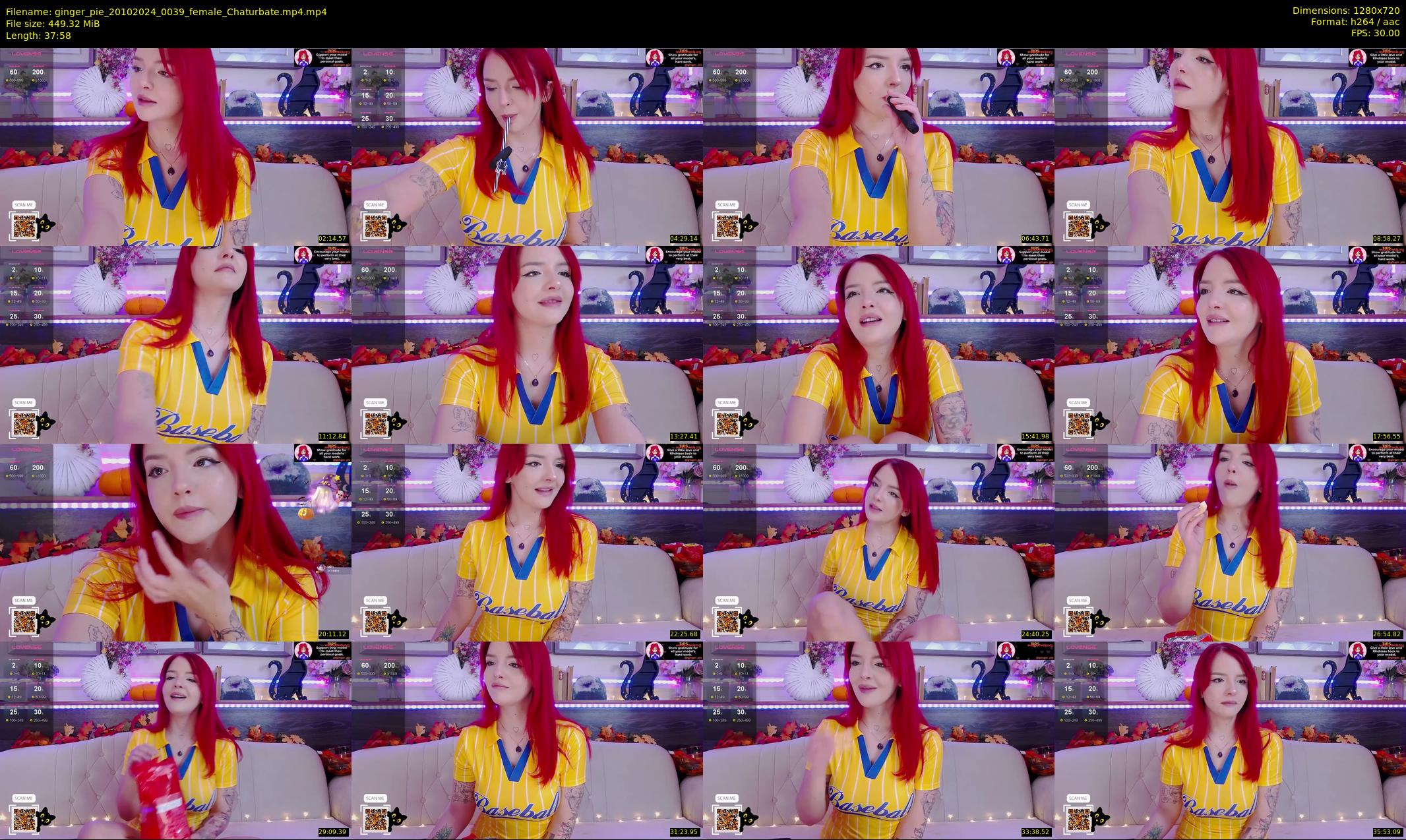 ginger_pie — 38 minute Chaturbate female cam show recording, 720p, Oct 20, 2024