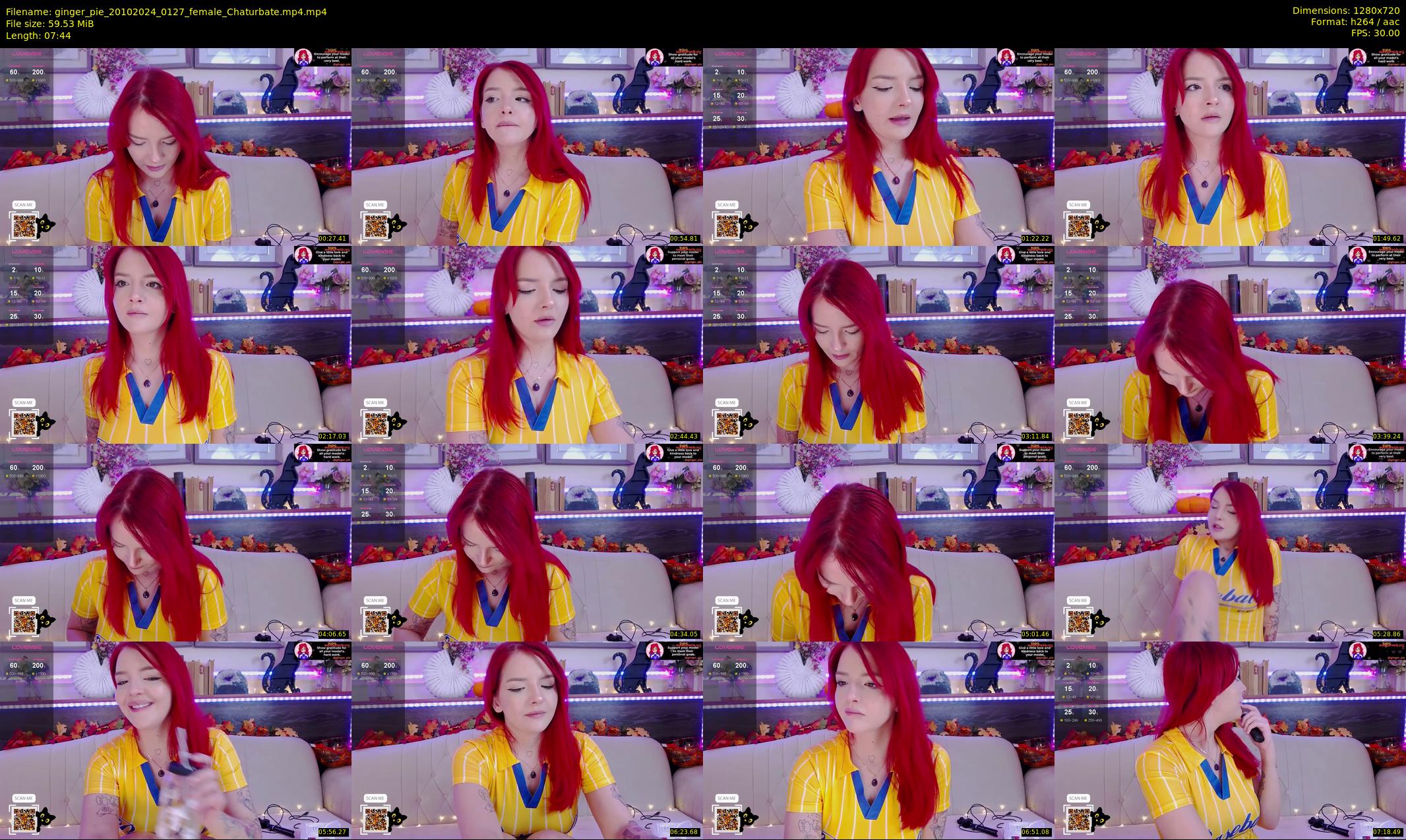 ginger_pie — 8 minute Chaturbate female cam show recording, 720p, Oct 20, 2024