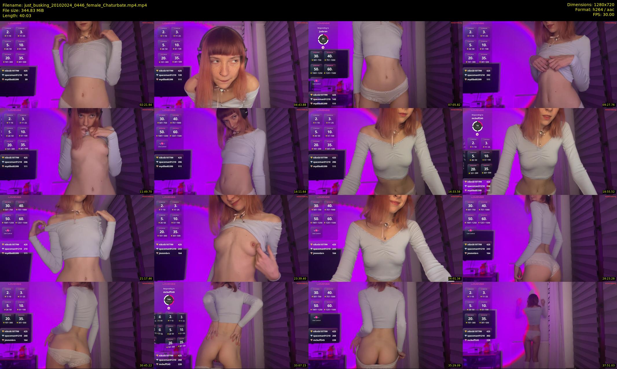 just_busking — 41 minute Chaturbate female cam show recording, 720p, Oct 20, 2024