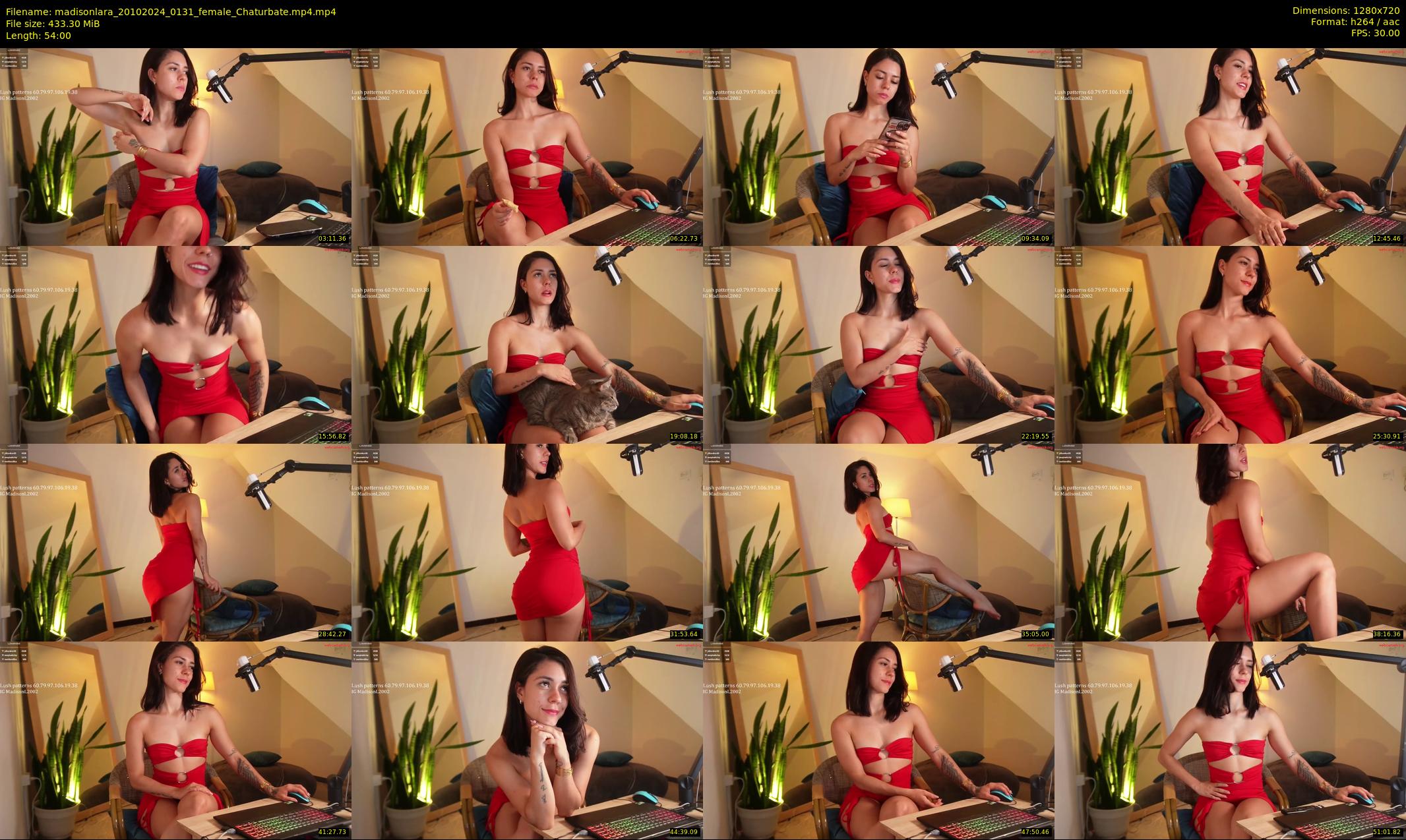 madisonlara — 54 minute Chaturbate female cam show recording, 720p, Oct 20, 2024
