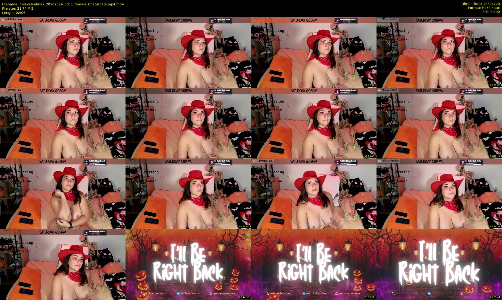 milavalentinax — 3 minute Chaturbate female cam show recording, 720p, Oct 20, 2024