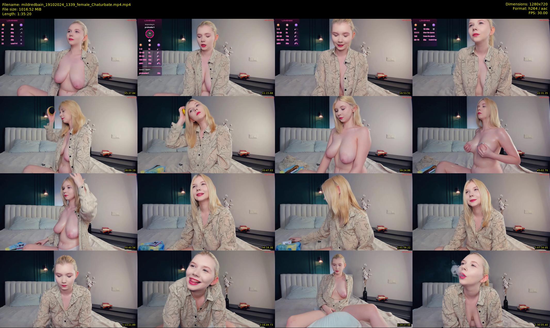 mildredbain — 96 minute Chaturbate female cam show recording, 720p, Oct 19, 2024