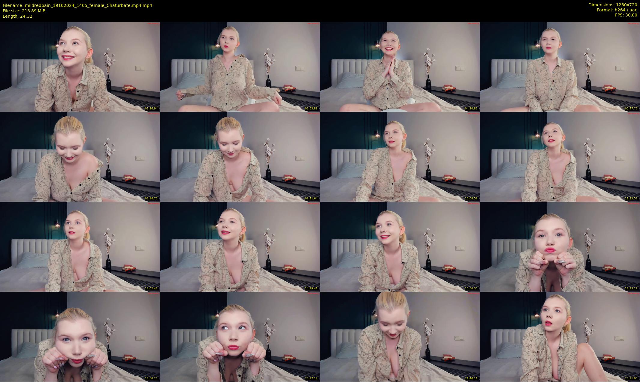 mildredbain — 25 minute Chaturbate female cam show recording, 720p, Oct 19, 2024