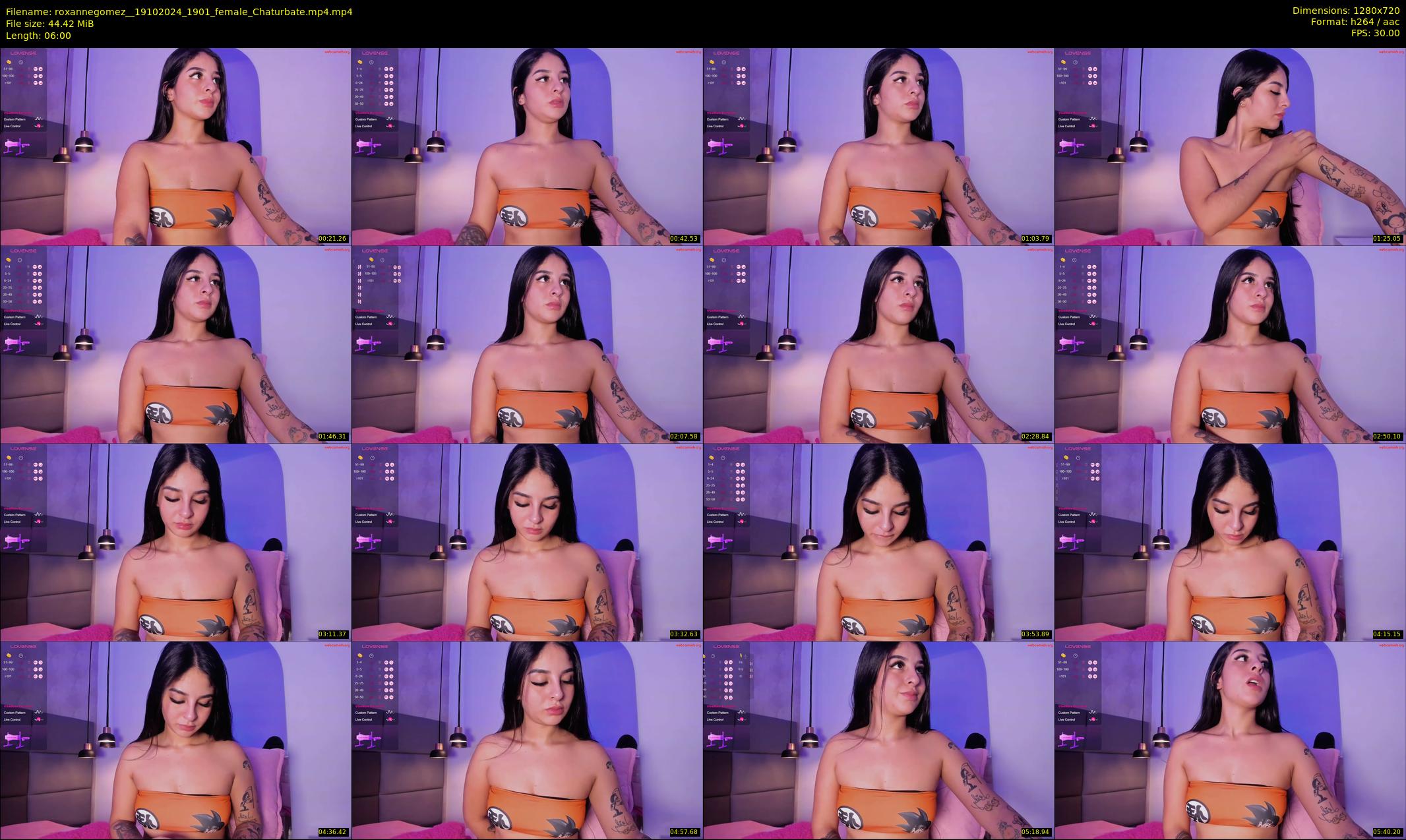 roxannegomez_ — 6 minute Chaturbate female cam show recording, 720p, Oct 19, 2024