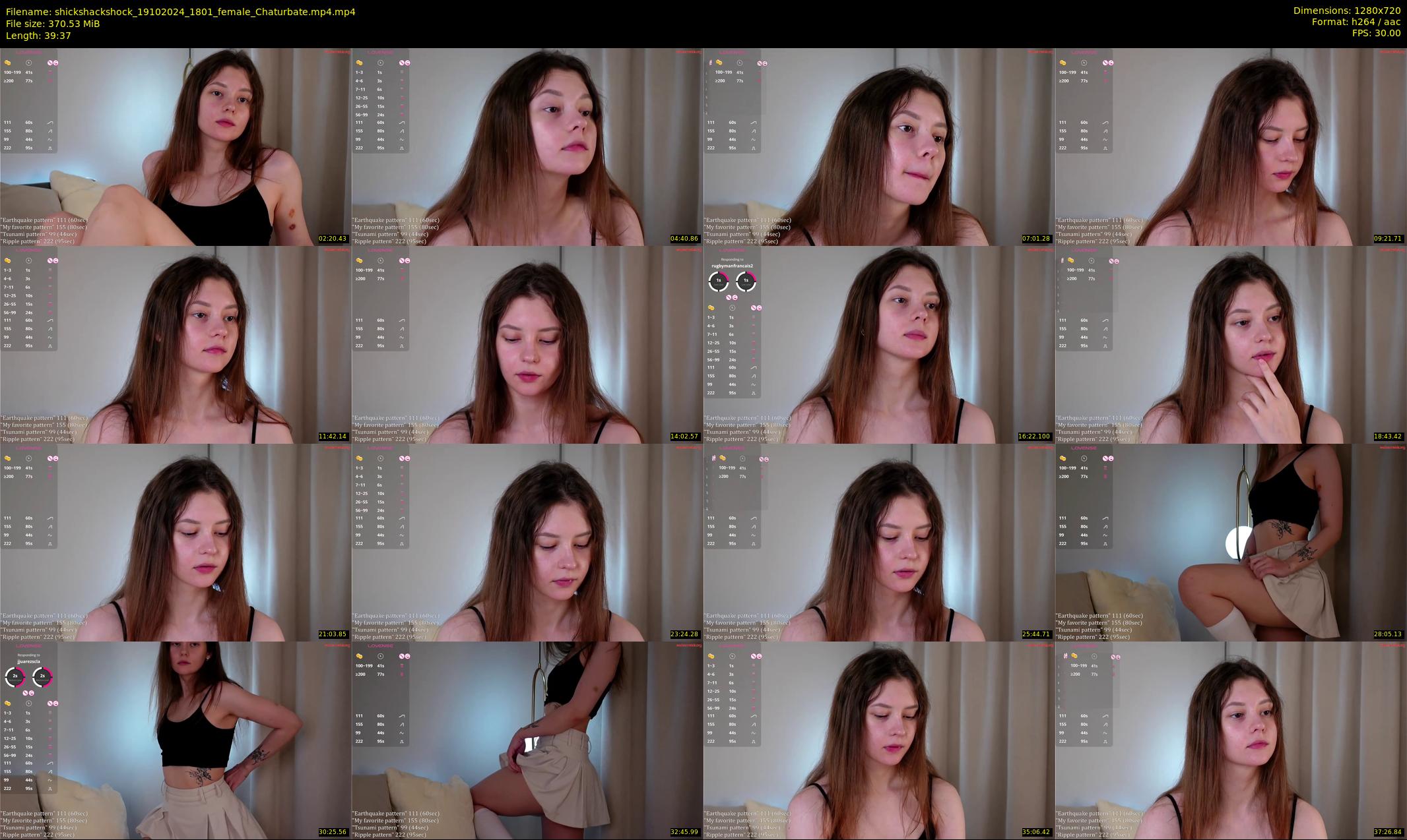 shickshackshock — 40 minute Chaturbate female cam show recording, 720p, Oct 19, 2024
