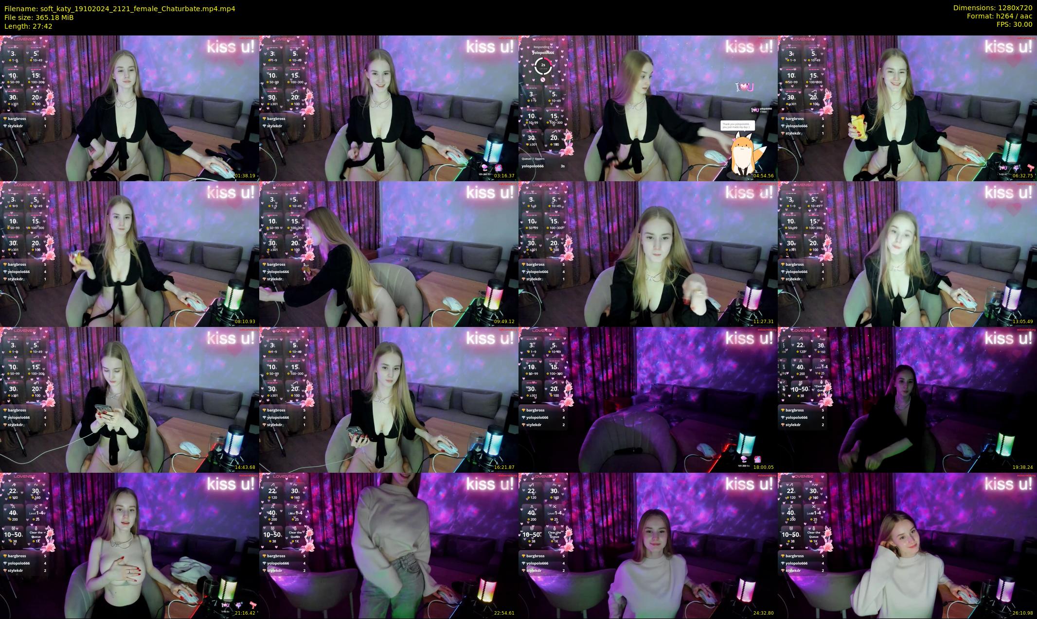 soft_katy — 28 minute Chaturbate female cam show recording, 720p, Oct 19, 2024