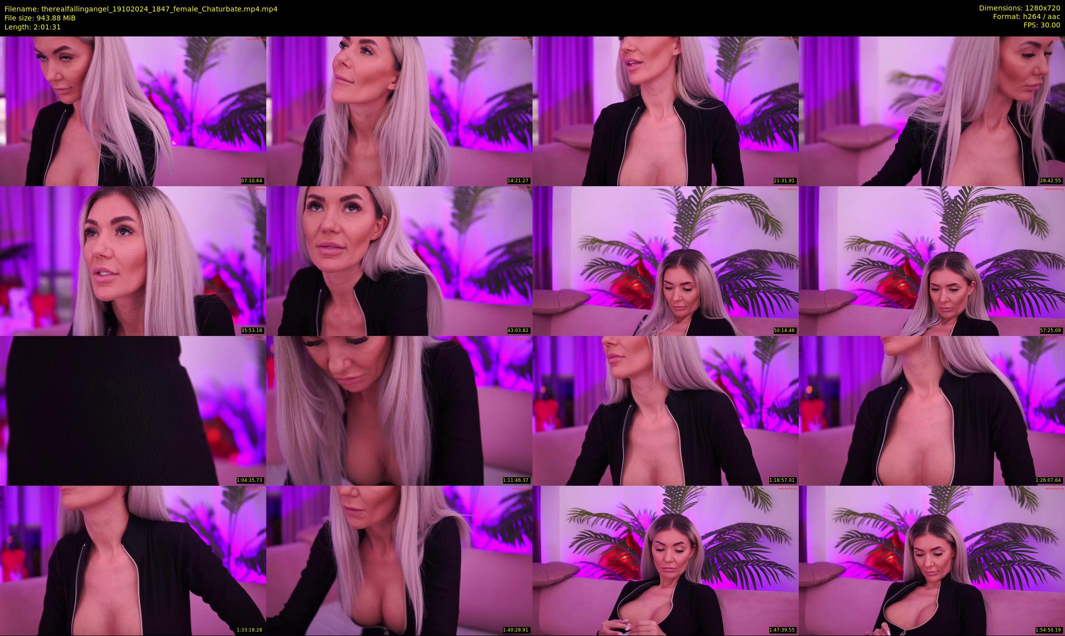 therealfallingangel — 122 minute Chaturbate female cam show recording, 720p, Oct 19, 2024
