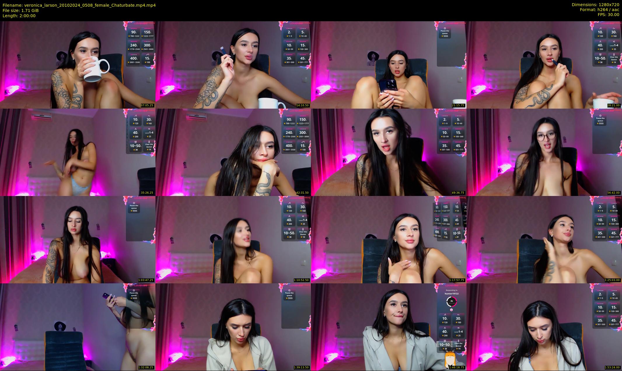 veronica_larson — 120 minute Chaturbate female cam show recording, 720p, Oct 20, 2024