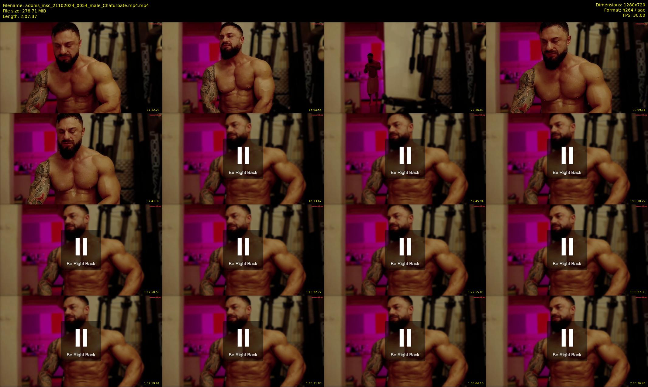 adonis_msc — 128 minute Chaturbate male cam show recording, 720p, Oct 21, 2024
