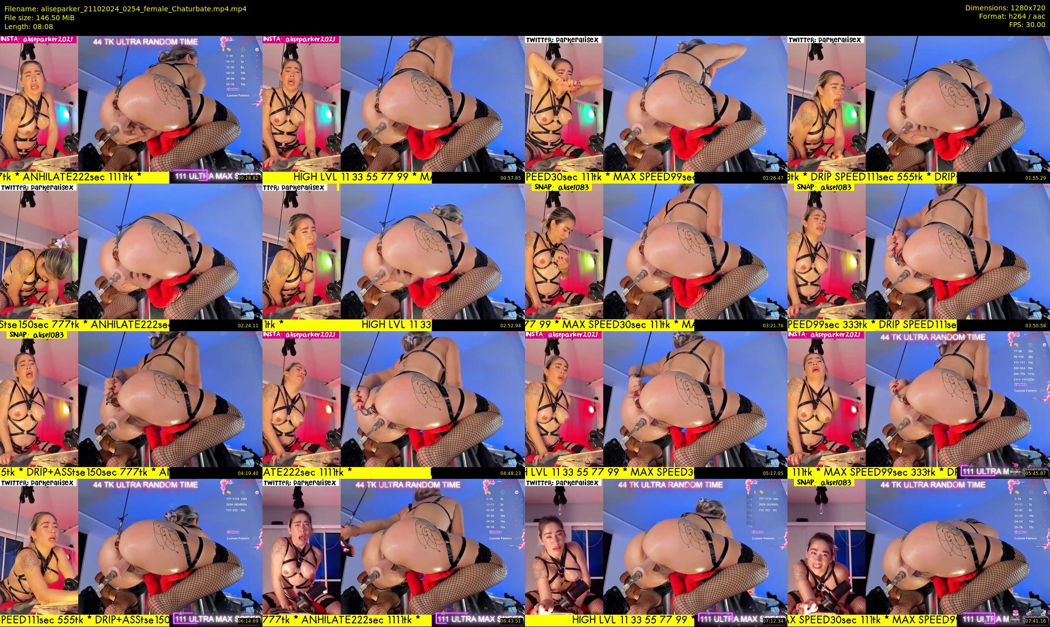 aliseparker — 9 minute Chaturbate female cam show recording, 720p, Oct 21, 2024