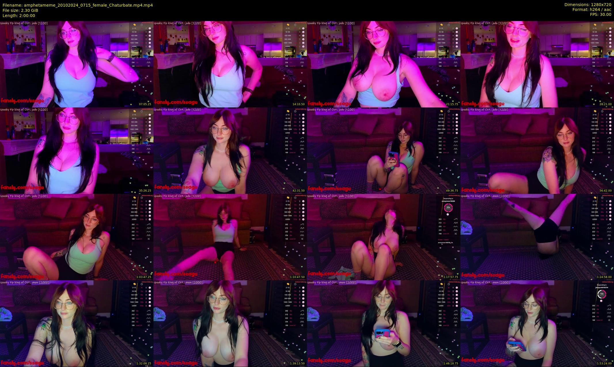 amphetameme — 120 minute Chaturbate female cam show recording, 720p, Oct 20, 2024
