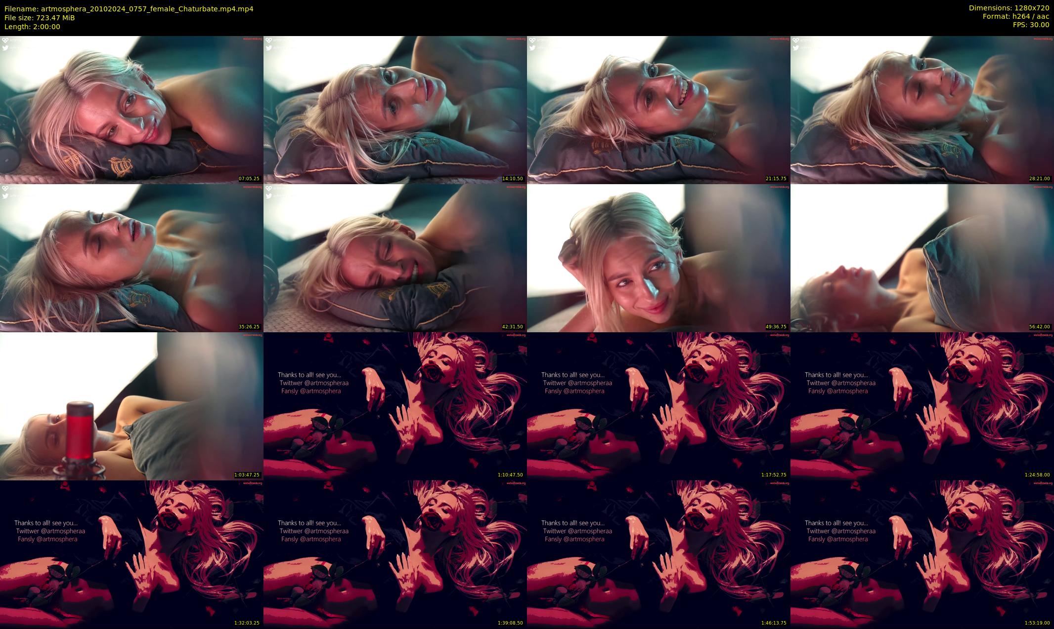artmosphera — 120 minute Chaturbate female cam show recording, 720p, Oct 20, 2024