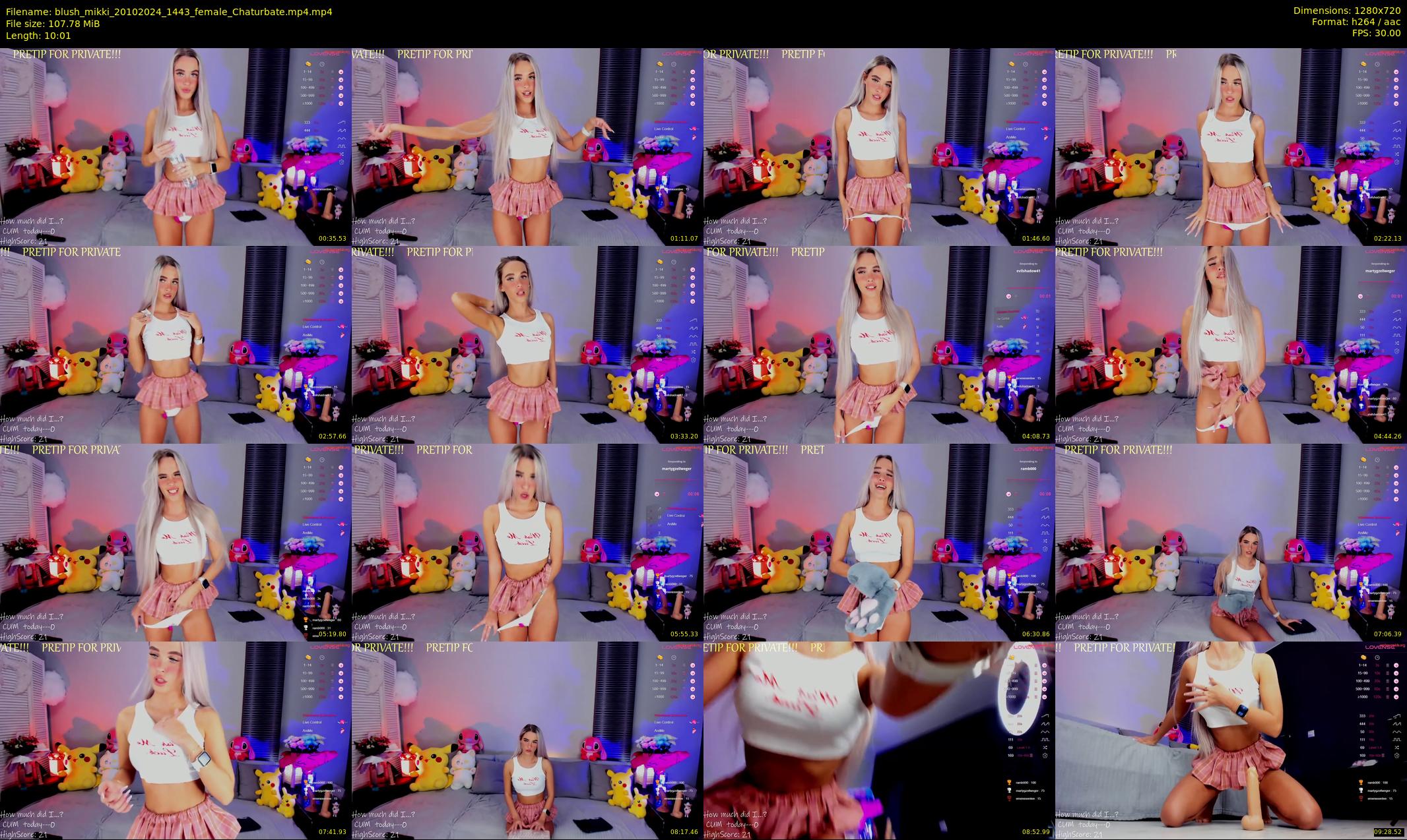 blush_mikki — 11 minute Chaturbate female cam show recording, 720p, Oct 20, 2024