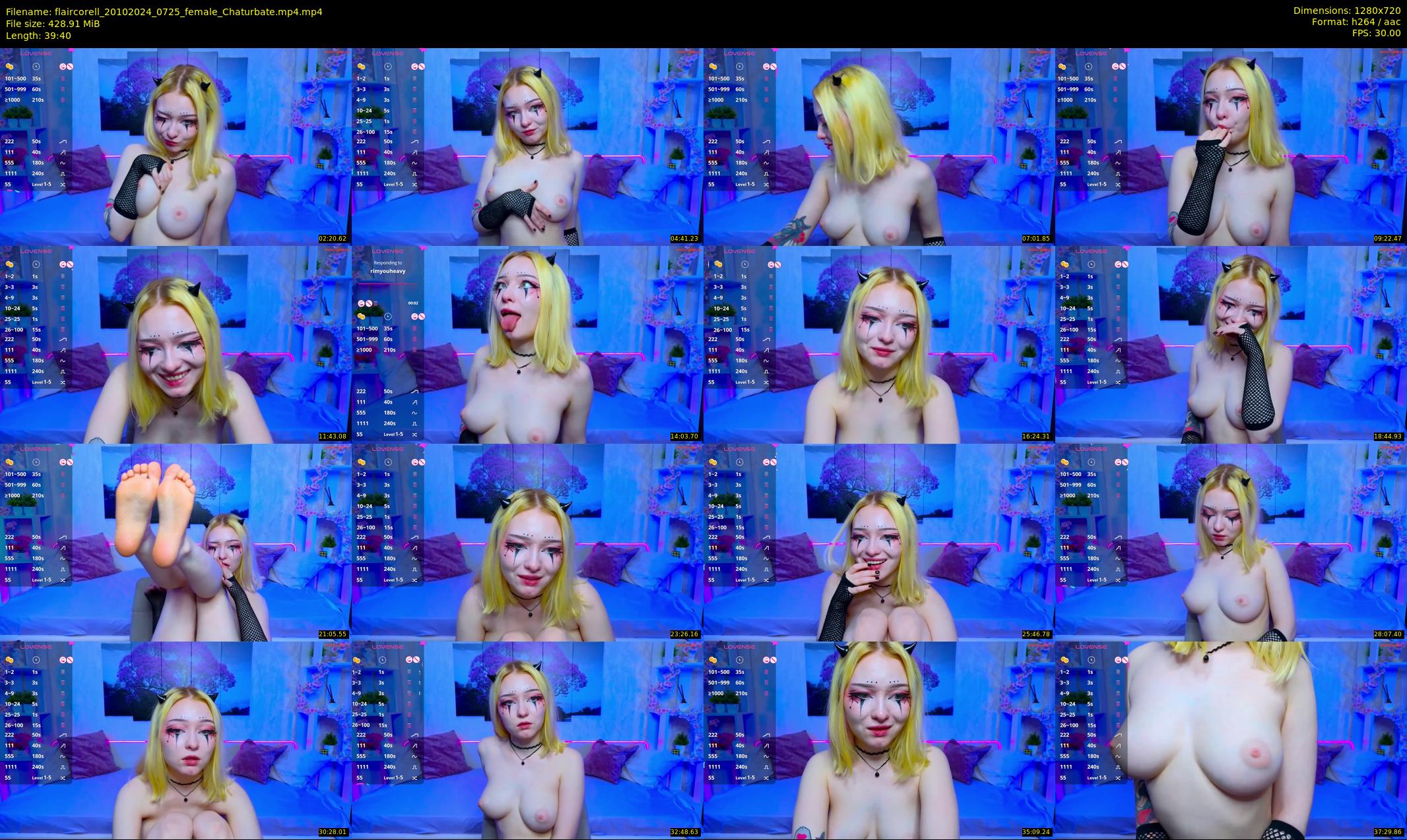 flaircorell — 40 minute Chaturbate female cam show recording, 720p, Oct 20, 2024
