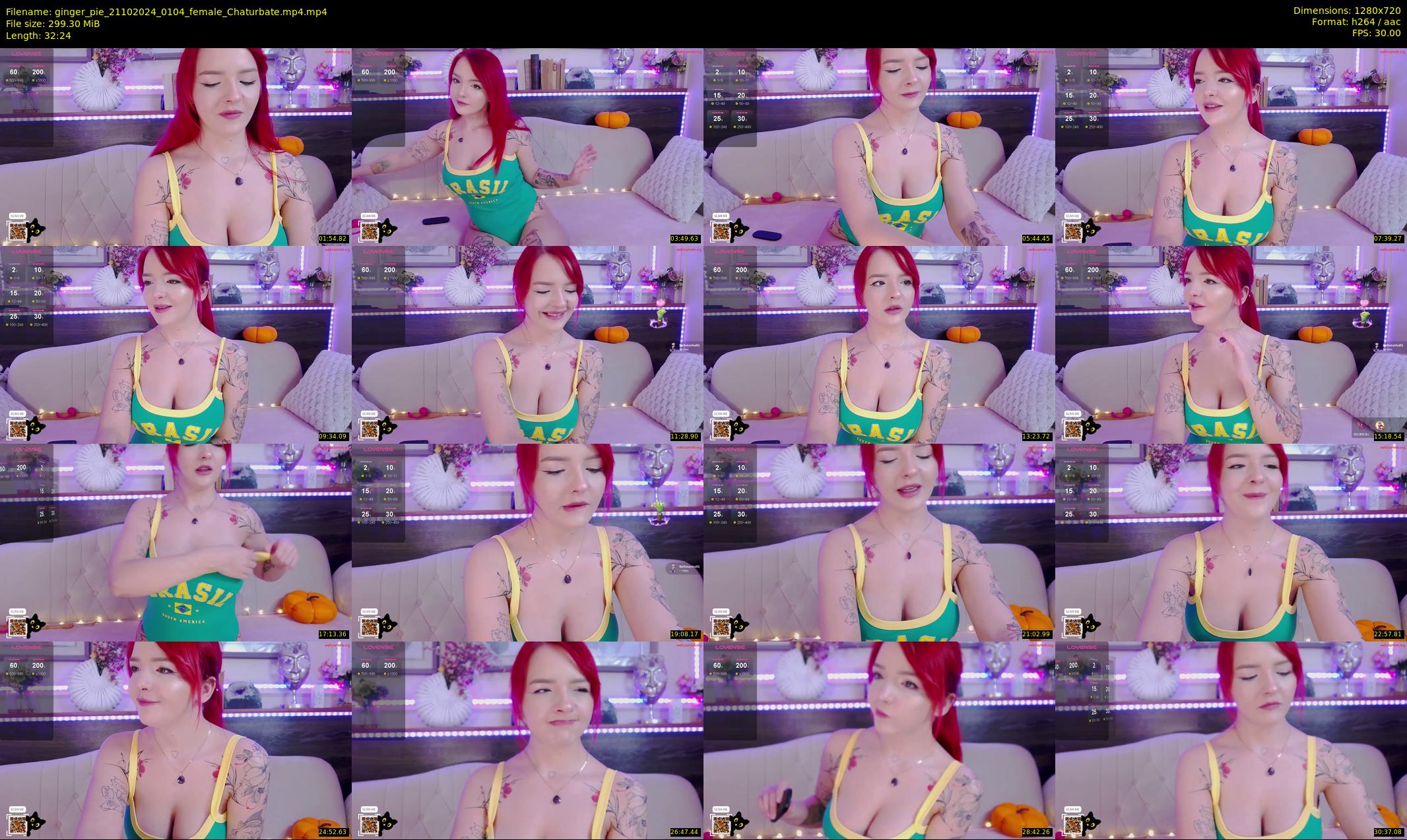 ginger_pie — 33 minute Chaturbate female cam show recording, 720p, Oct 21, 2024