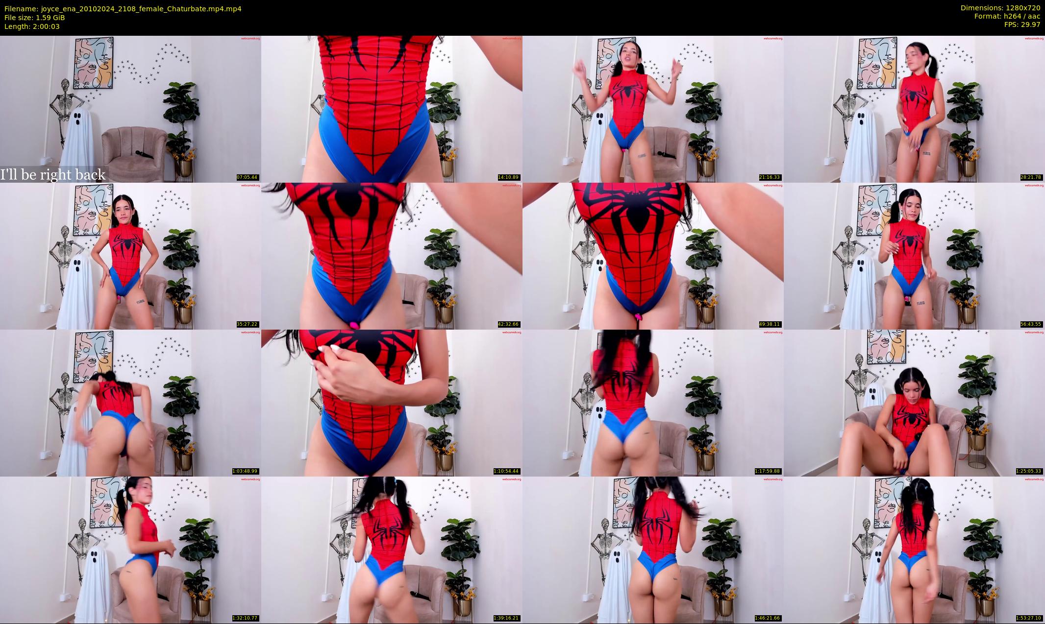 joyce_ena — 121 minute Chaturbate female cam show recording, 720p, Oct 20, 2024