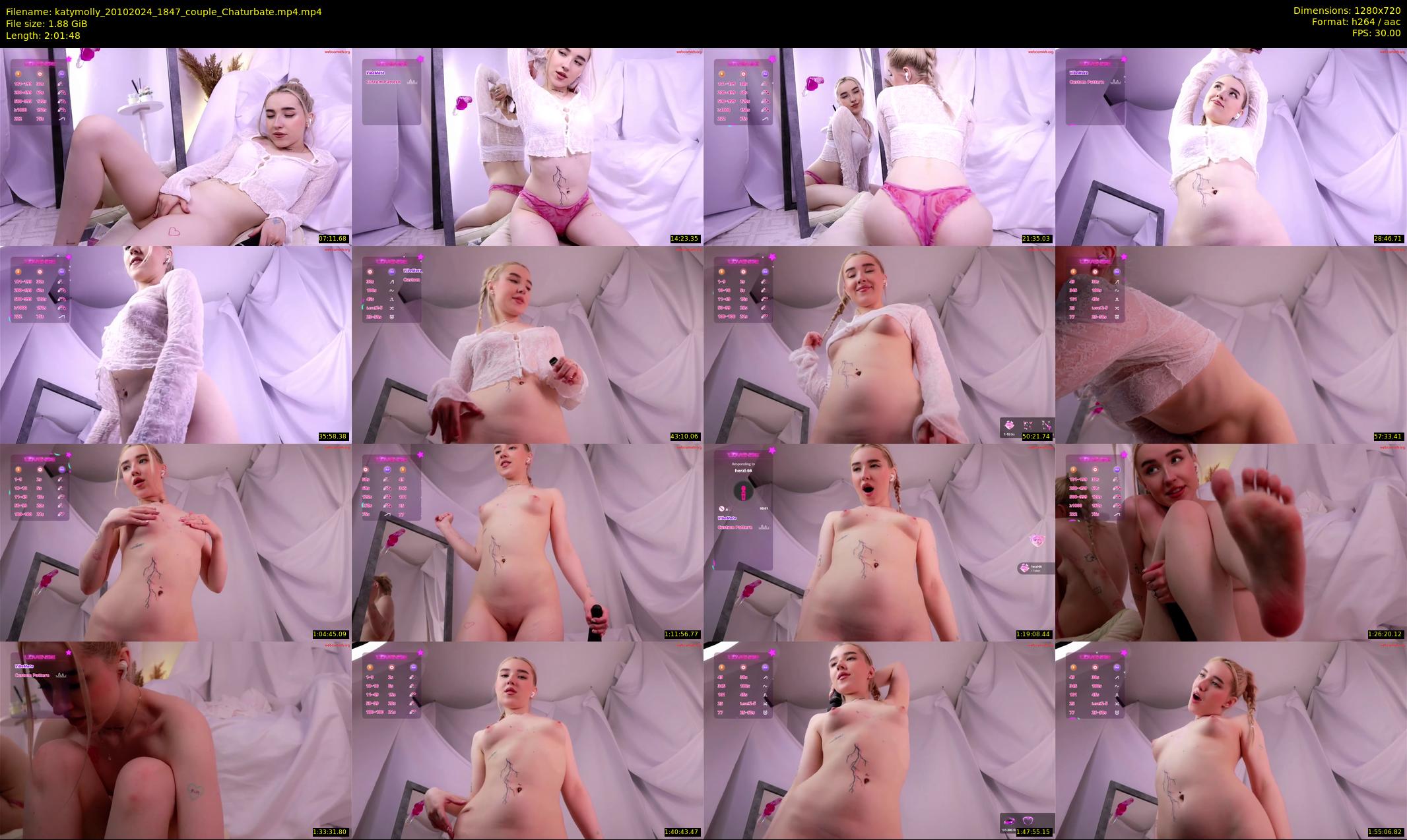 katymolly — 122 minute Chaturbate female cam show recording, 720p, Oct 20, 2024