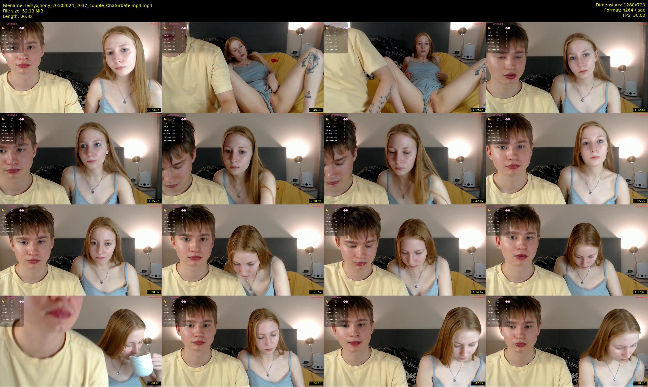 lessyxjhony — 7 minute Chaturbate couple cam show recording, 720p, Oct 20, 2024