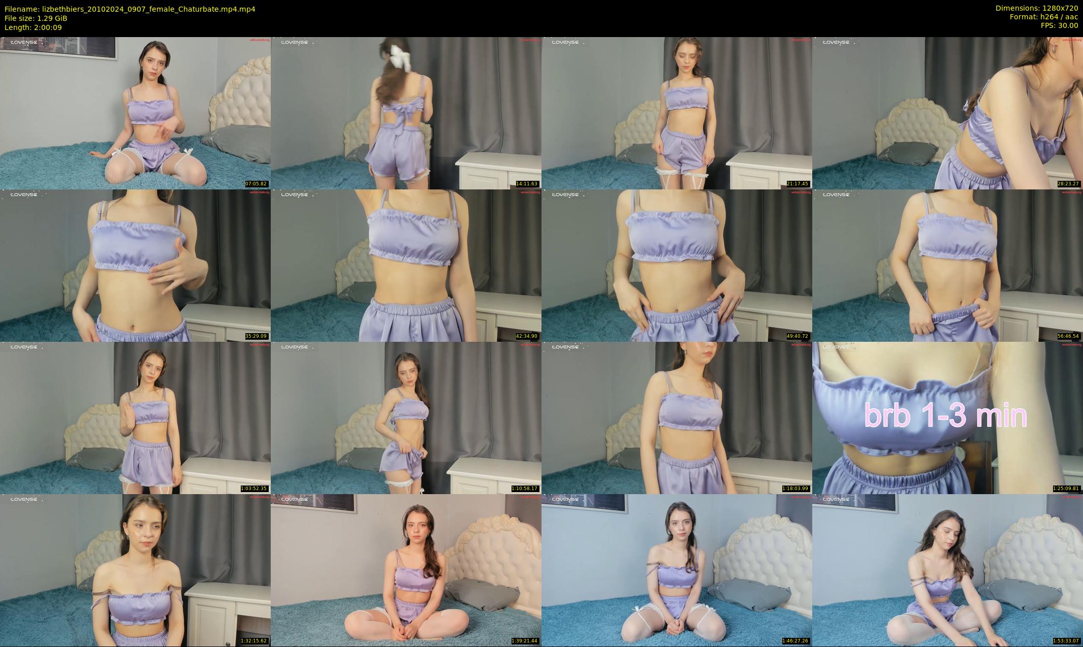 lizbethbiers — 121 minute Chaturbate female cam show recording, 720p, Oct 20, 2024