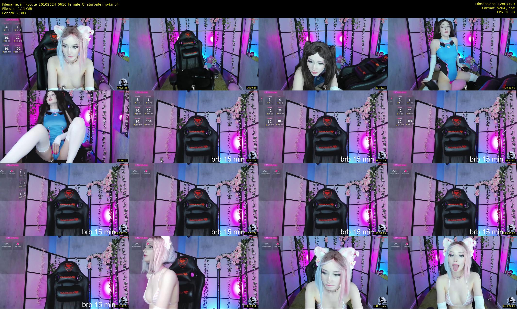 milkycute — 120 minute Chaturbate female cam show recording, 720p, Oct 20, 2024