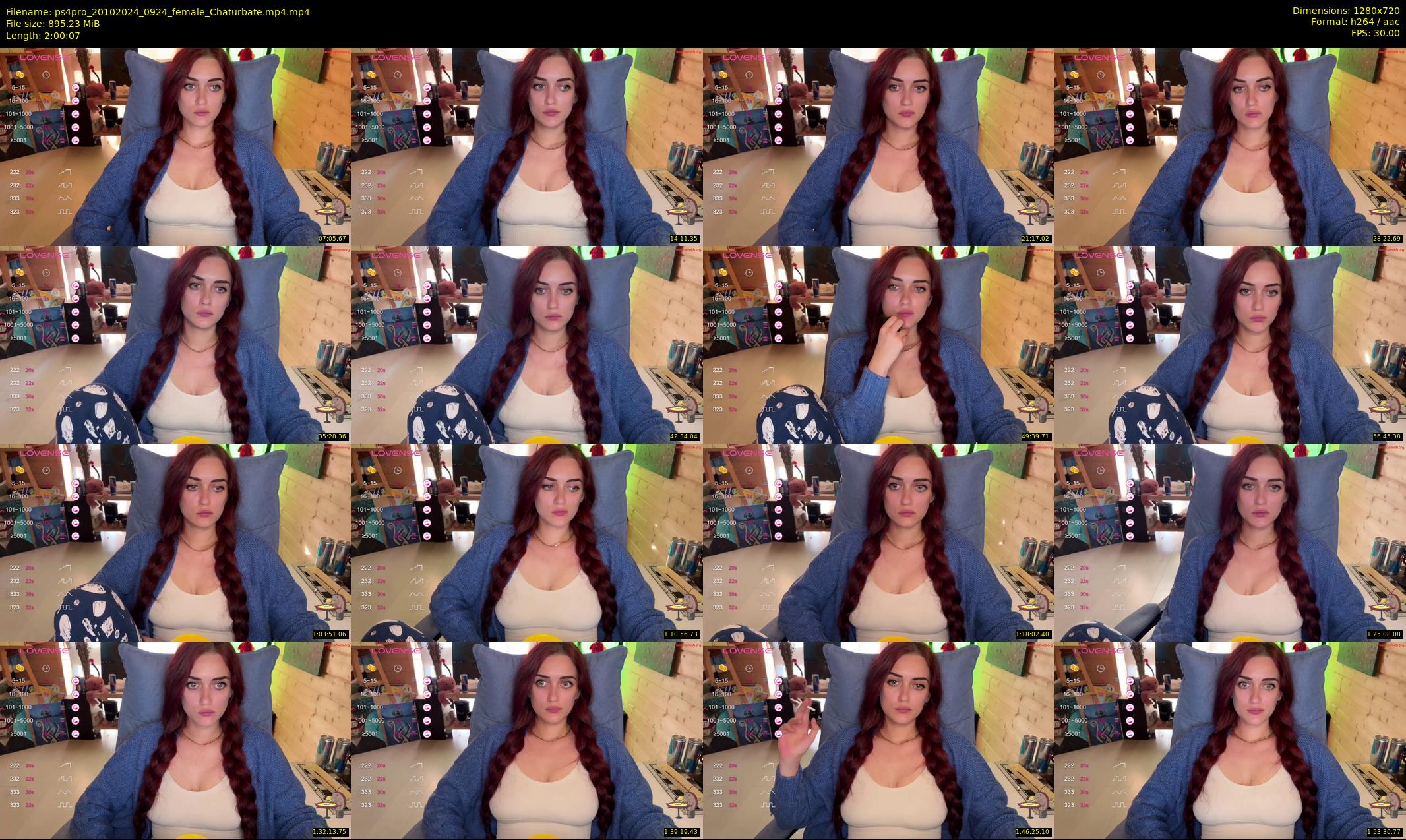 ps4pro — 121 minute Chaturbate female cam show recording, 720p, Oct 20, 2024