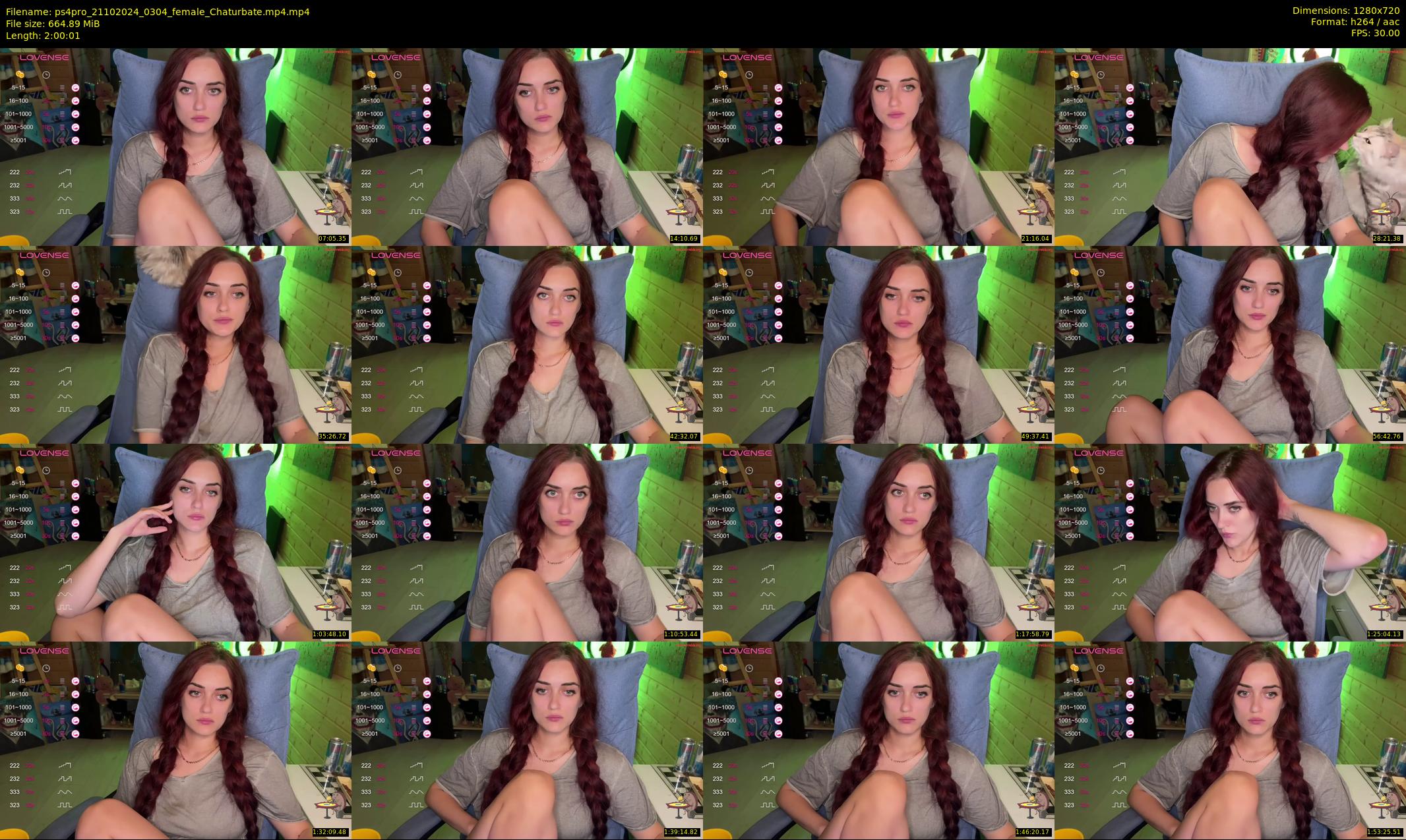 ps4pro — 121 minute Chaturbate female cam show recording, 720p, Oct 21, 2024