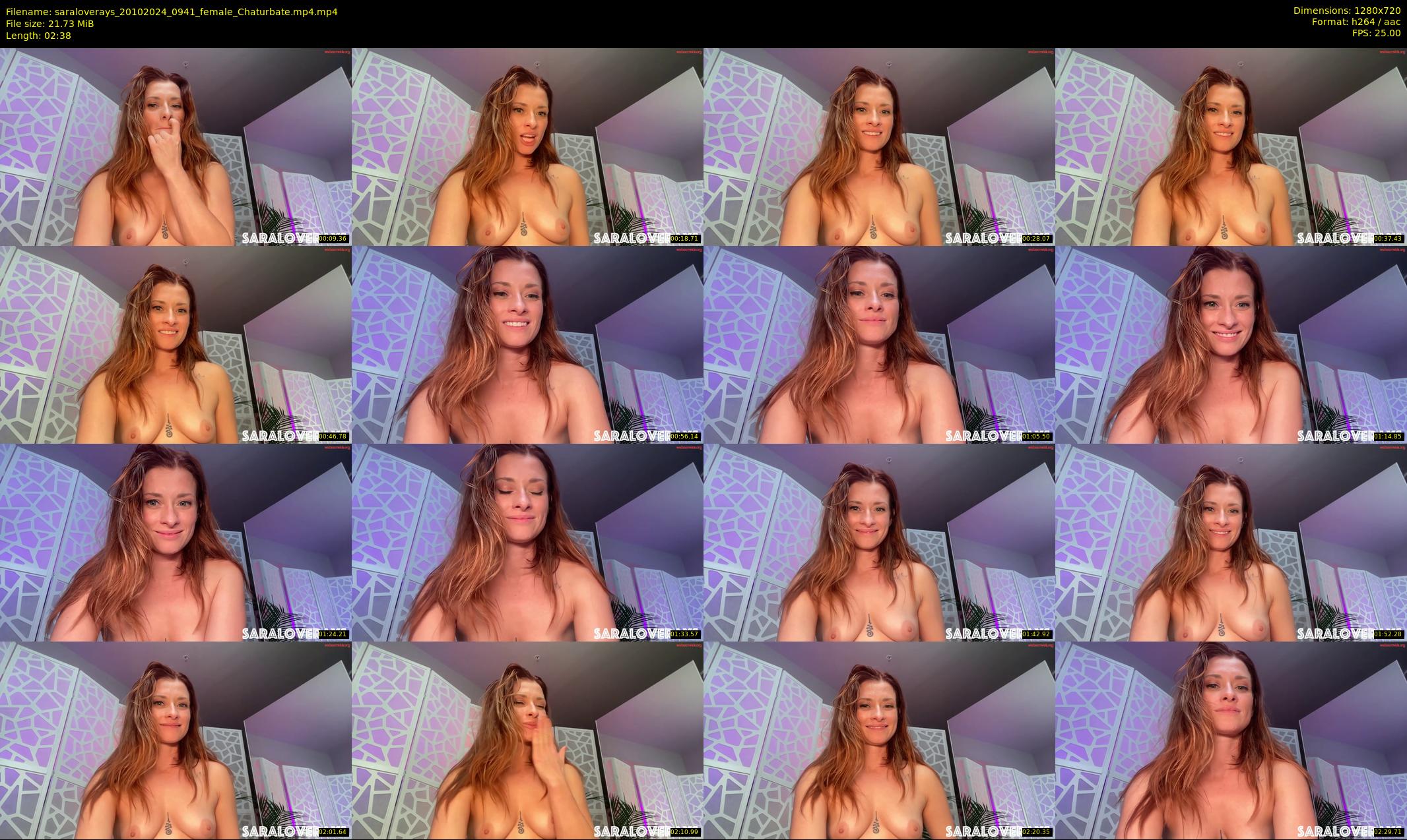 saraloverays — 3 minute Chaturbate female cam show recording, 720p, Oct 20, 2024