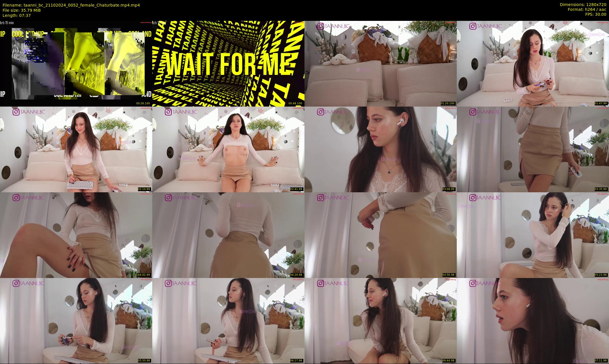 taanni_bc — 8 minute Chaturbate female cam show recording, 720p, Oct 21, 2024