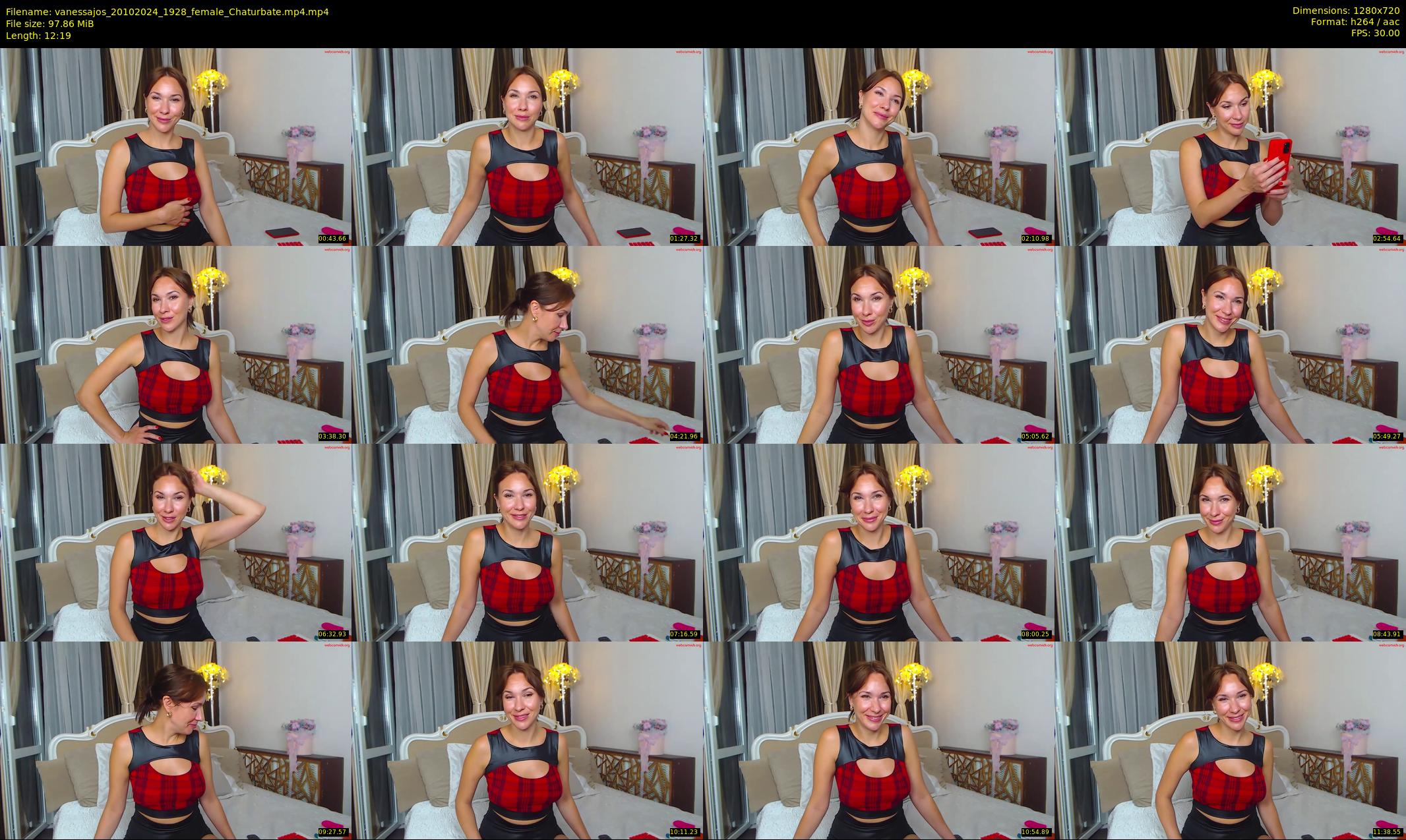 vanessajos — 13 minute Chaturbate female cam show recording, 720p, Oct 20, 2024
