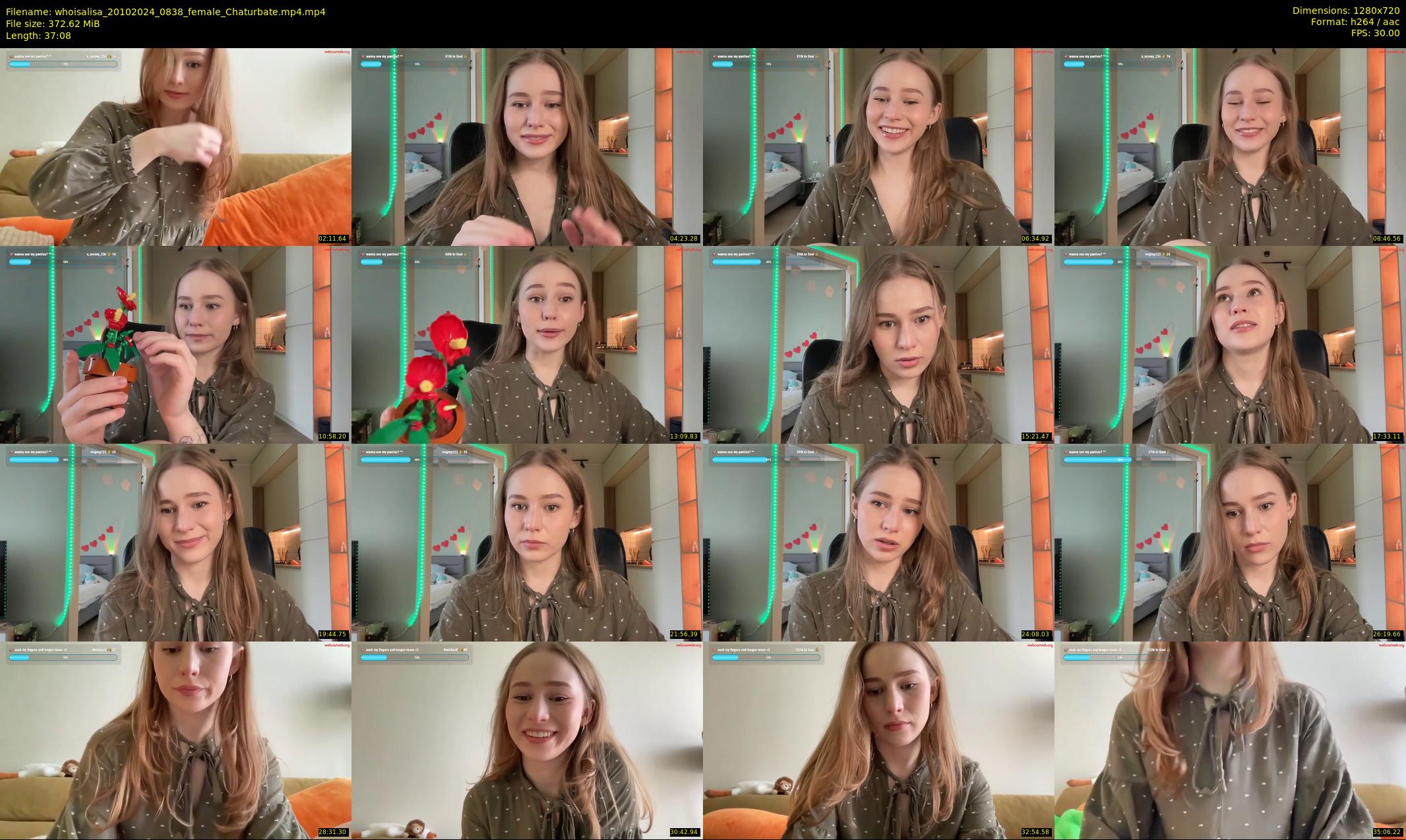 whoisalisa — 38 minute Chaturbate female cam show recording, 720p, Oct 20, 2024