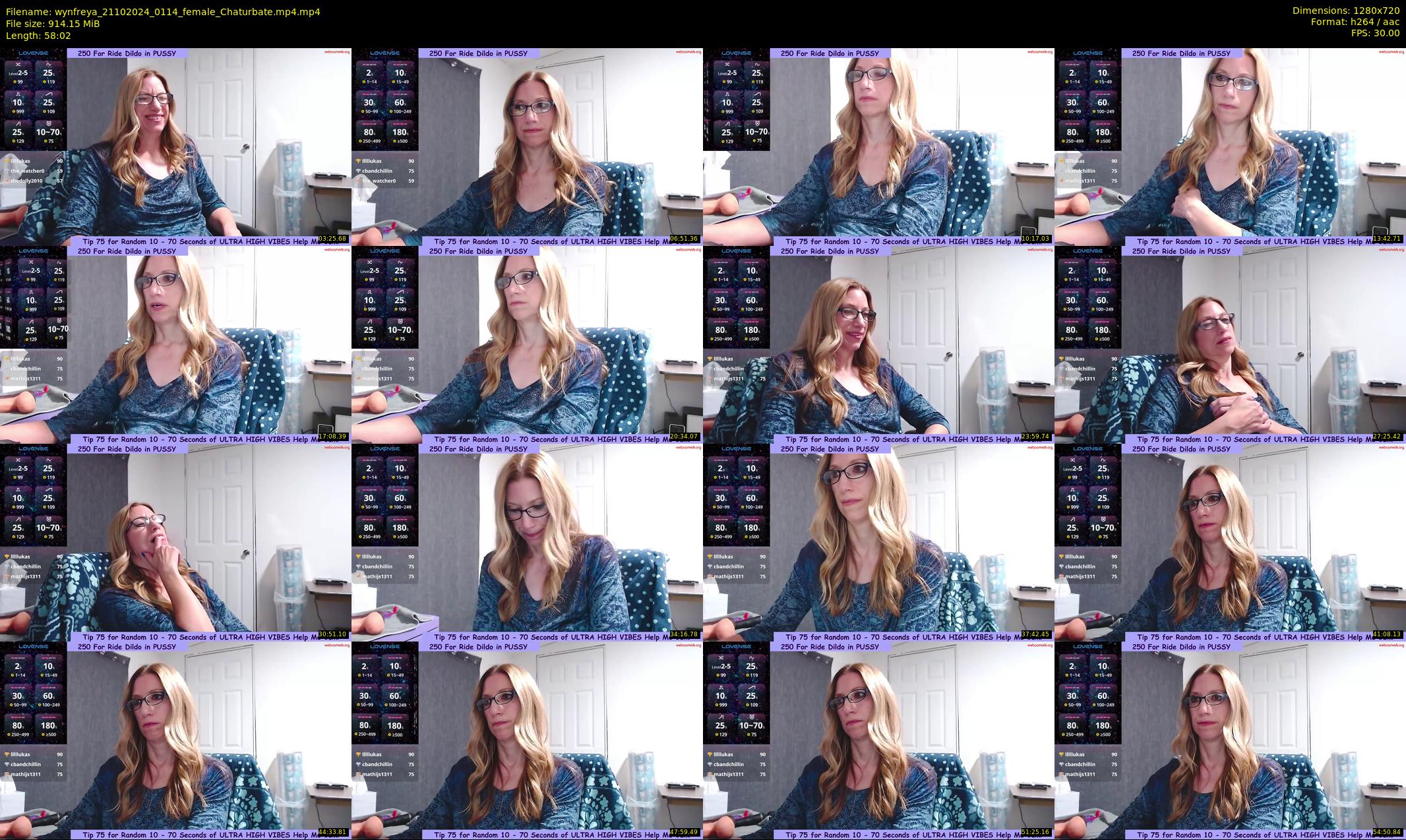 wynfreya — 59 minute Chaturbate female cam show recording, 720p, Oct 21, 2024