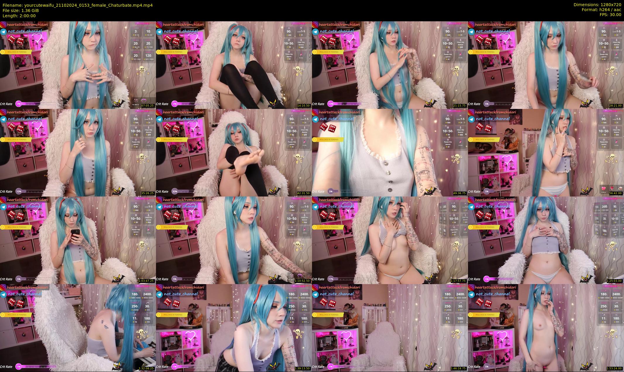 yourcutewaifu — 120 minute Chaturbate female cam show recording, 720p, Oct 21, 2024