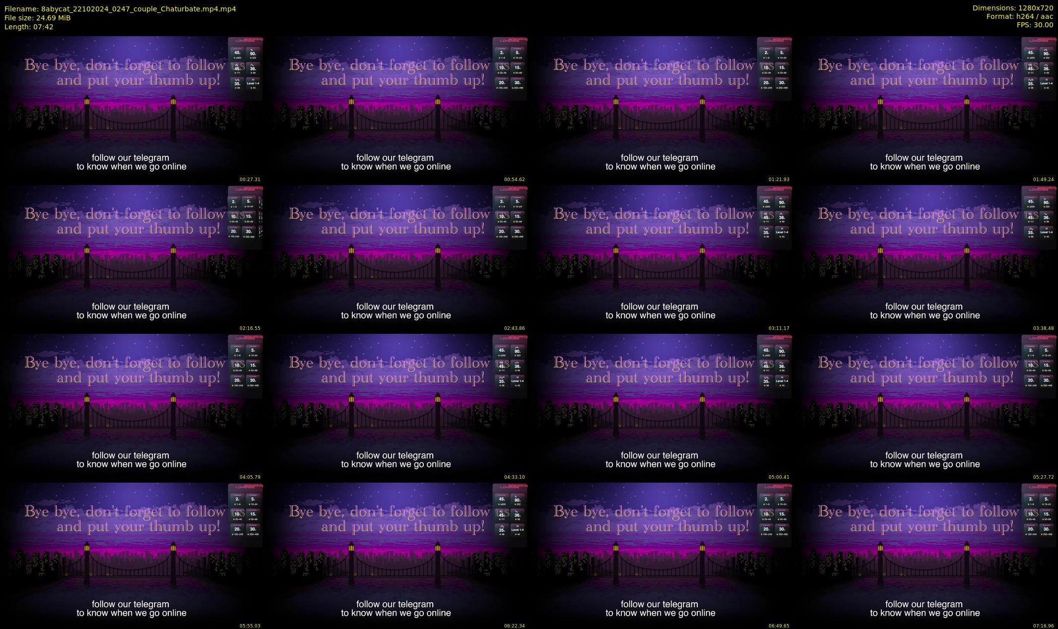 8abycat — 8 minute Chaturbate couple cam show recording, 720p, Oct 22, 2024