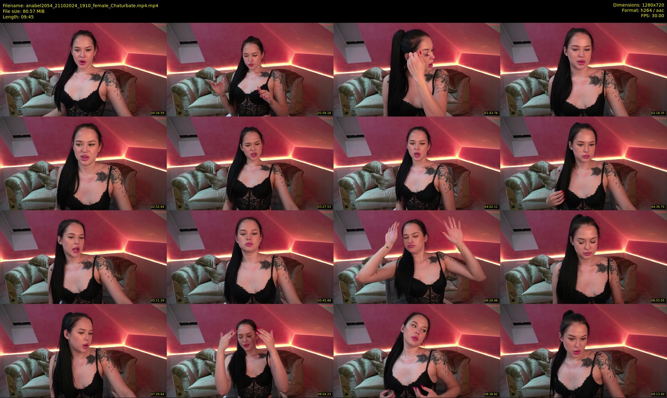 anabel2054 — 10 minute Chaturbate female cam show recording, 720p, Oct 21, 2024
