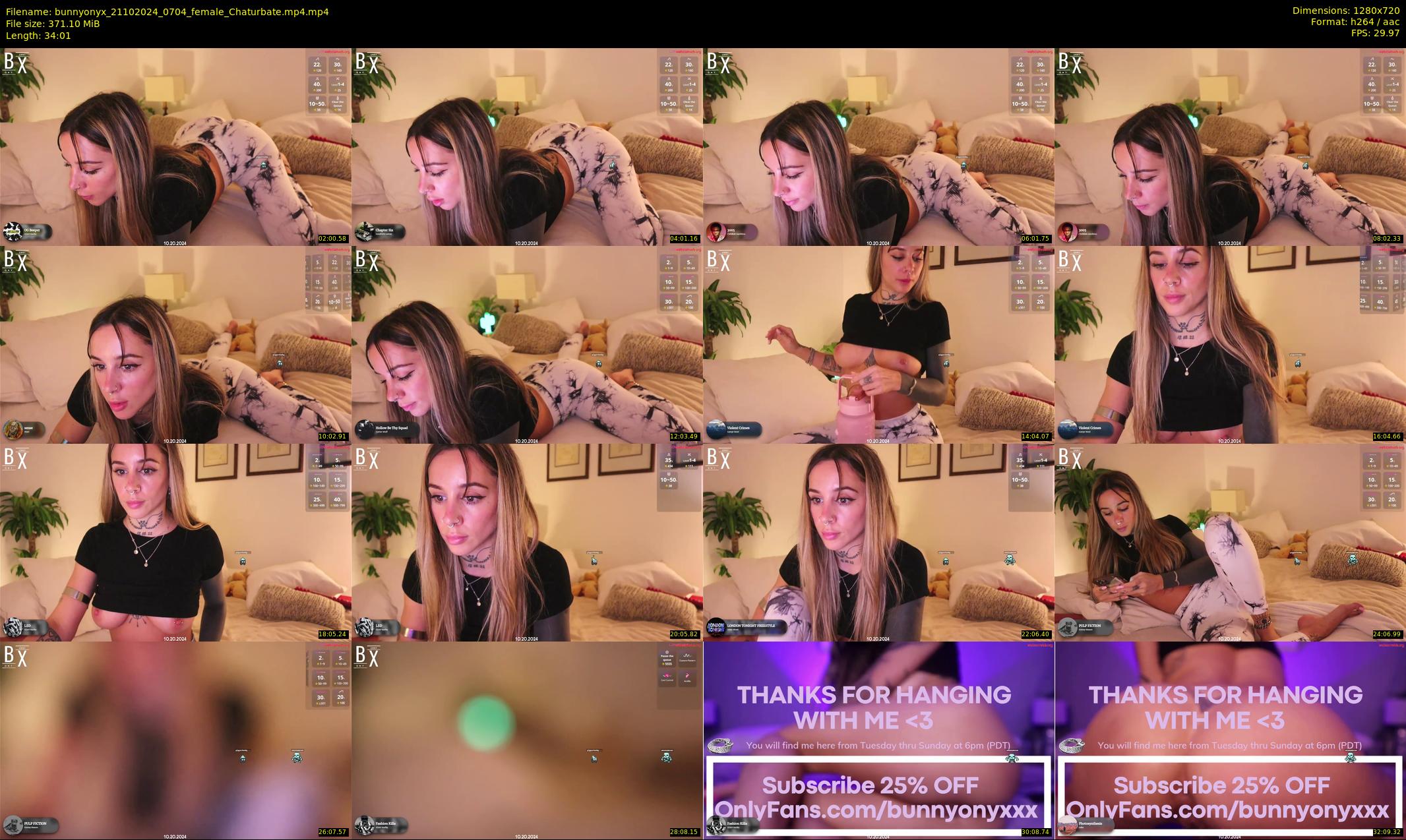 bunnyonyx — 35 minute Chaturbate female cam show recording, 720p, Oct 21, 2024