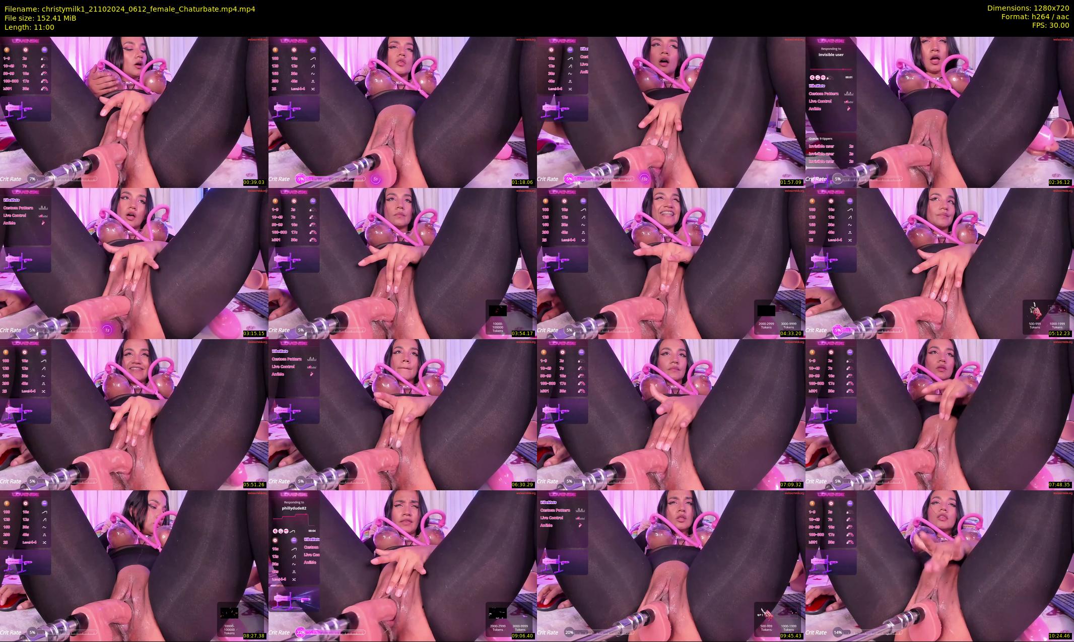 christymilk1 — 11 minute Chaturbate female cam show recording, 720p, Oct 21, 2024