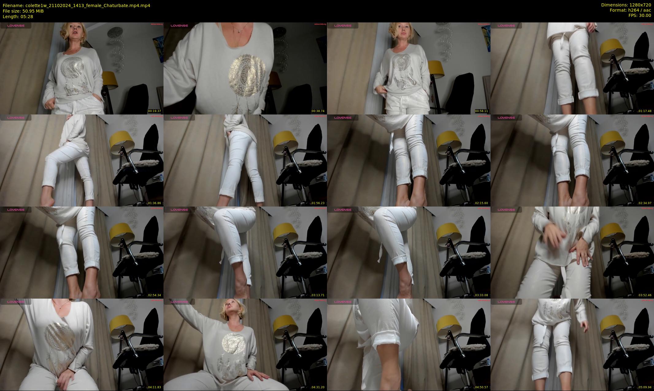 colette1w — 6 minute Chaturbate female cam show recording, 720p, Oct 21, 2024