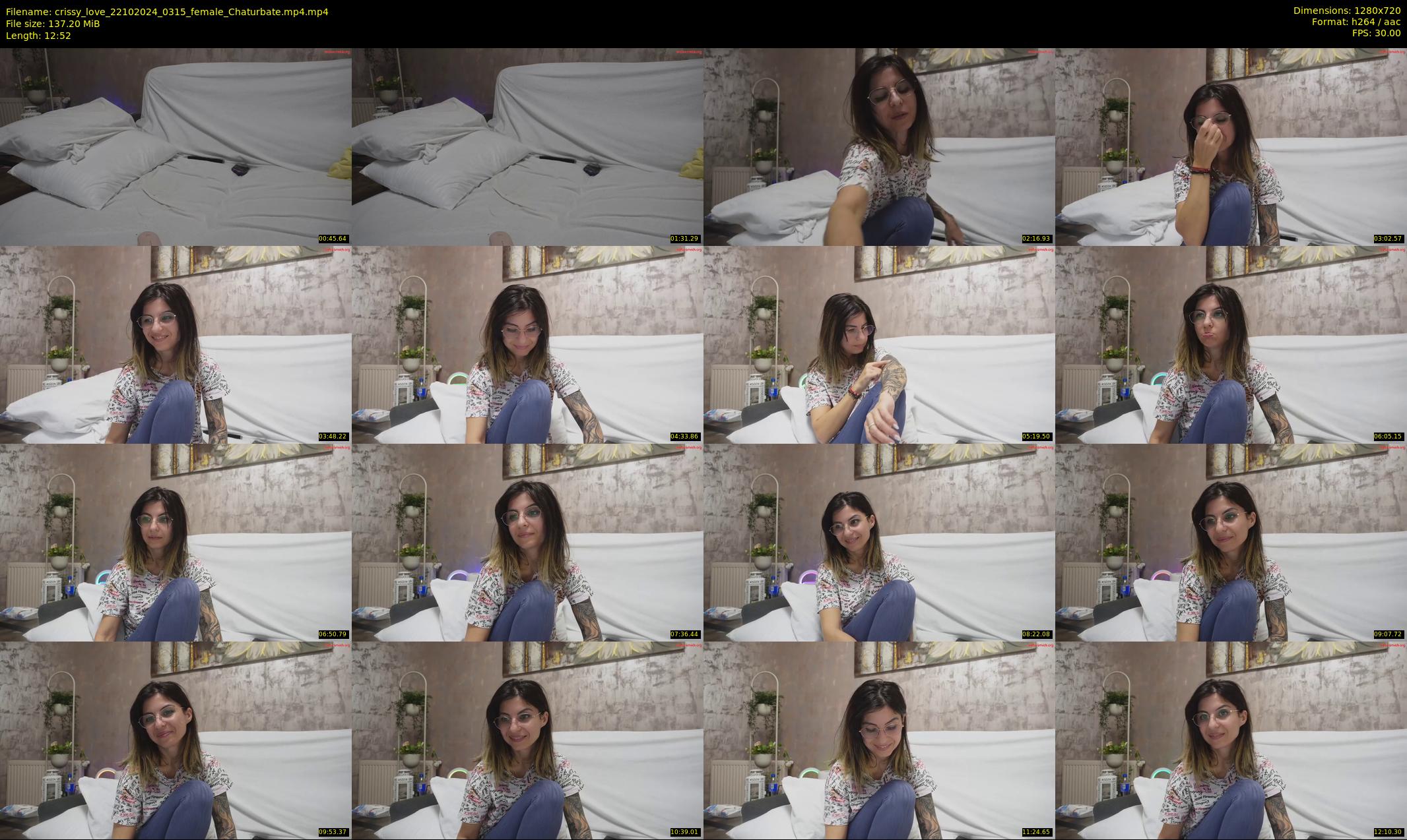 crissy_love — 13 minute Chaturbate female cam show recording, 720p, Oct 22, 2024