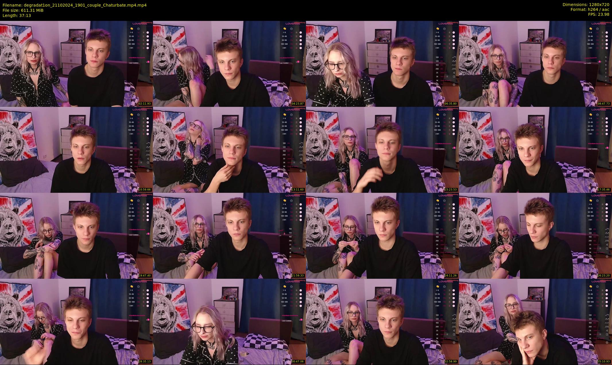 degradat1on — 38 minute Chaturbate couple cam show recording, 720p, Oct 21, 2024