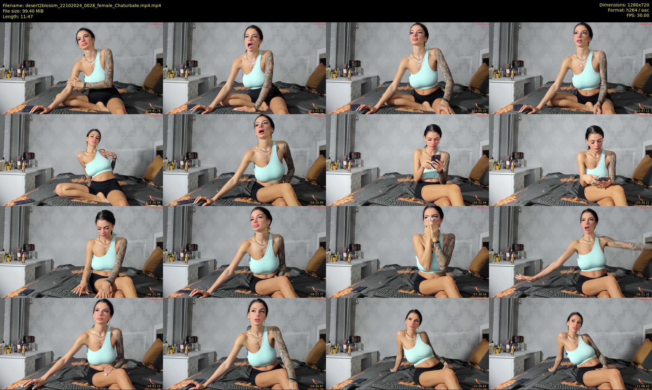 desert2blosom — 12 minute Chaturbate female cam show recording, 720p, Oct 22, 2024