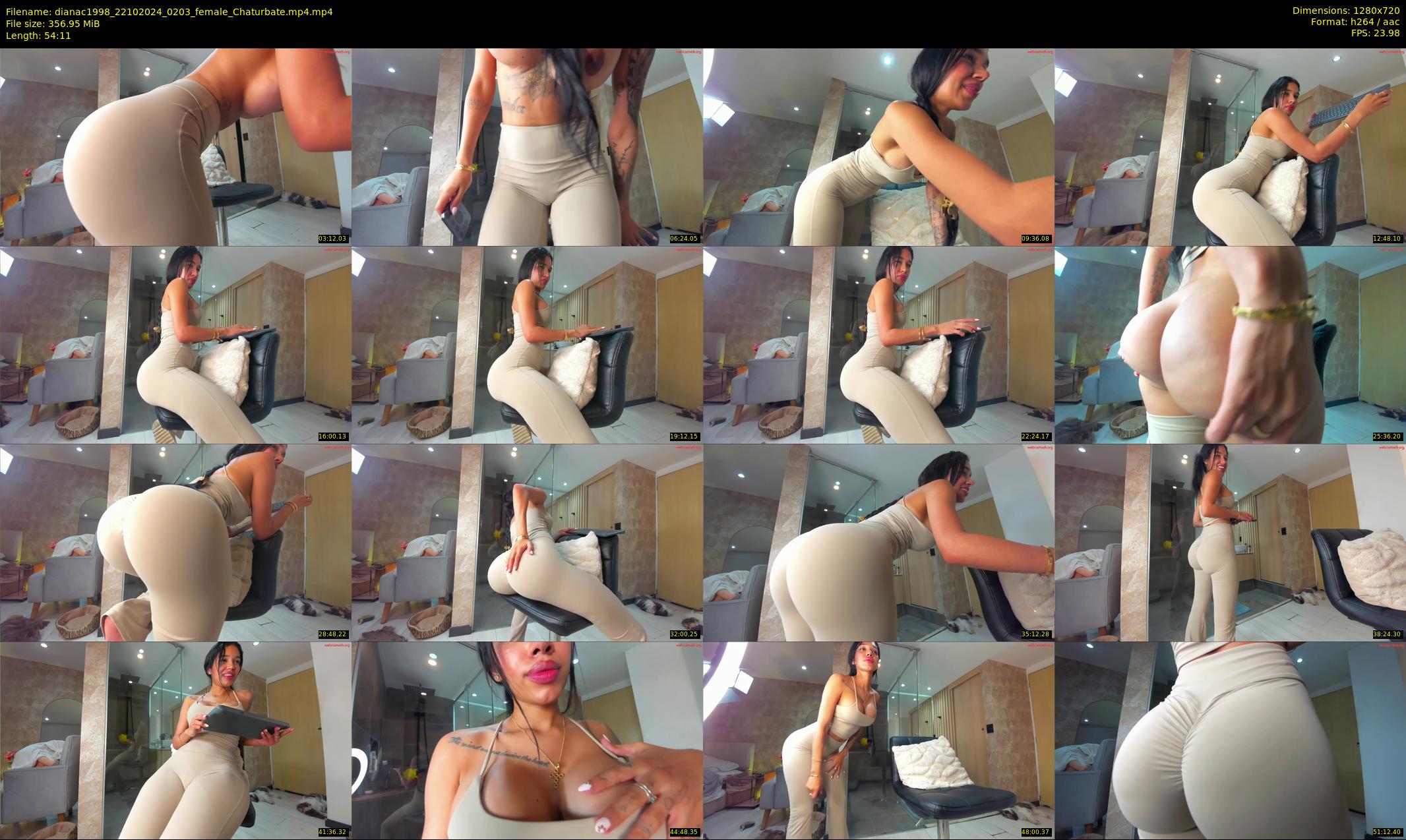 dianac1998 — 55 minute Chaturbate female cam show recording, 720p, Oct 22, 2024