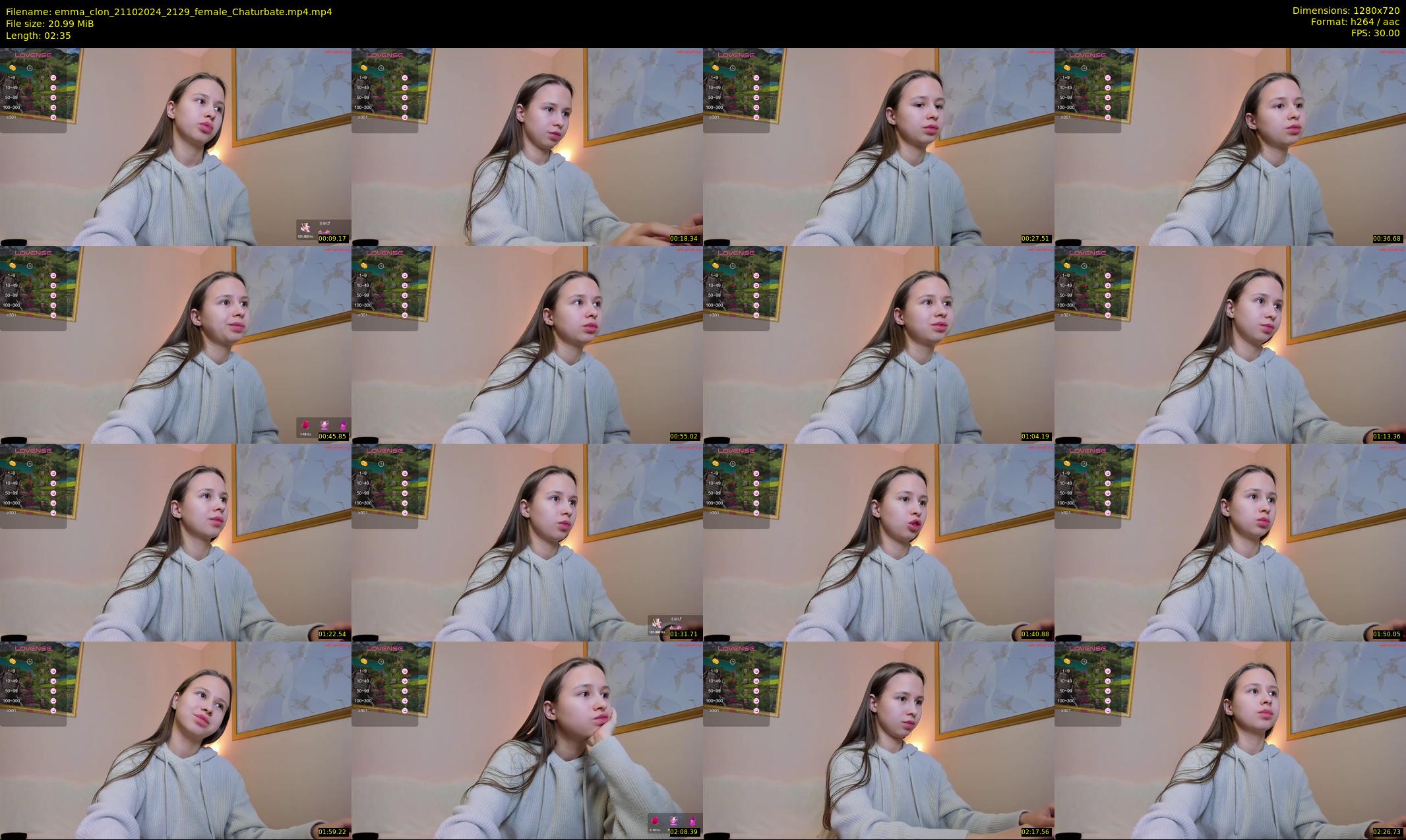 emma_clon — 3 minute Chaturbate female cam show recording, 720p, Oct 21, 2024